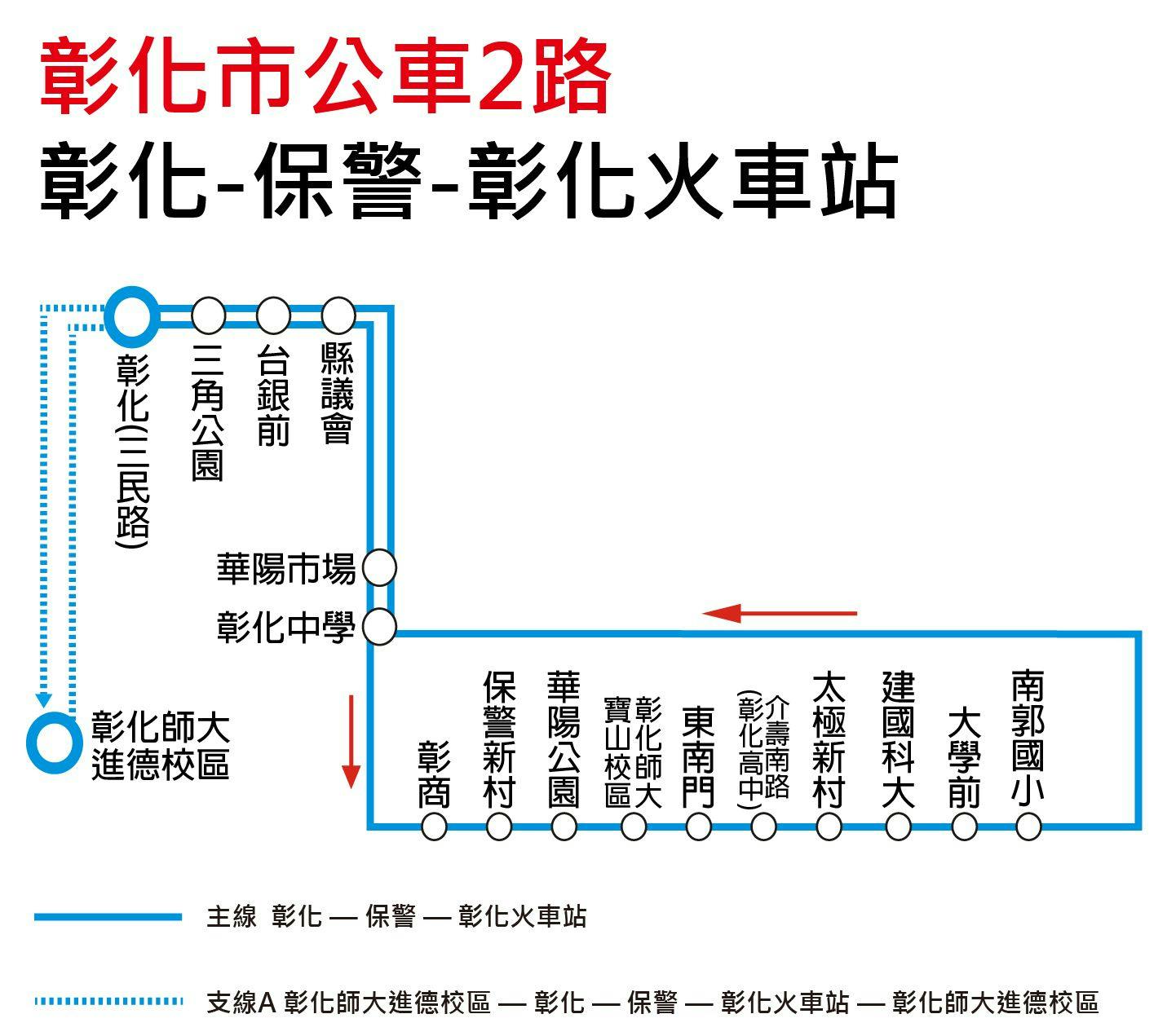 2路Route Map-彰化 Bus