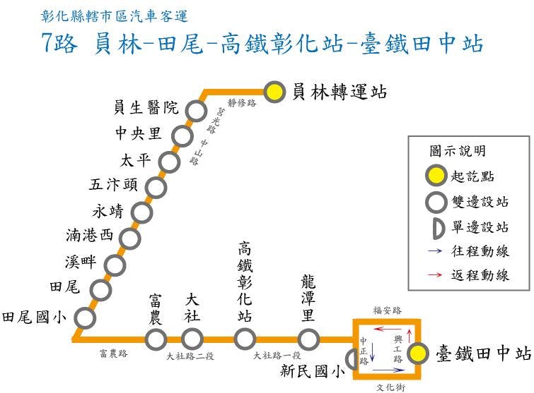 7路Route Map-彰化 Bus