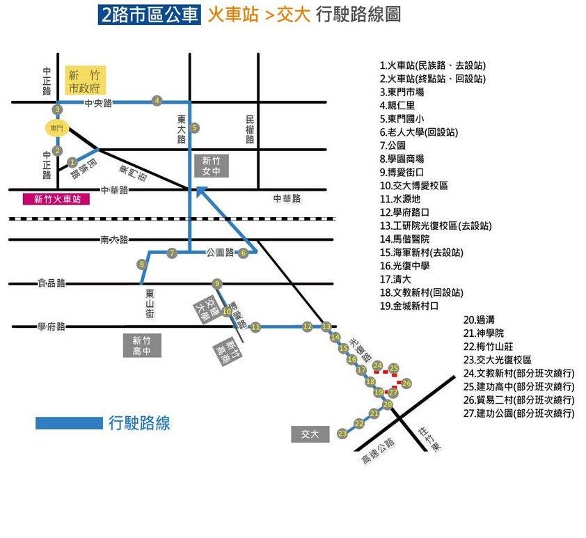 2Route Map-新竹市 Bus
