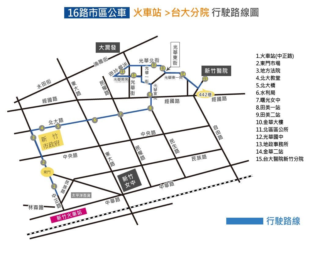 16路線圖-新竹市公車