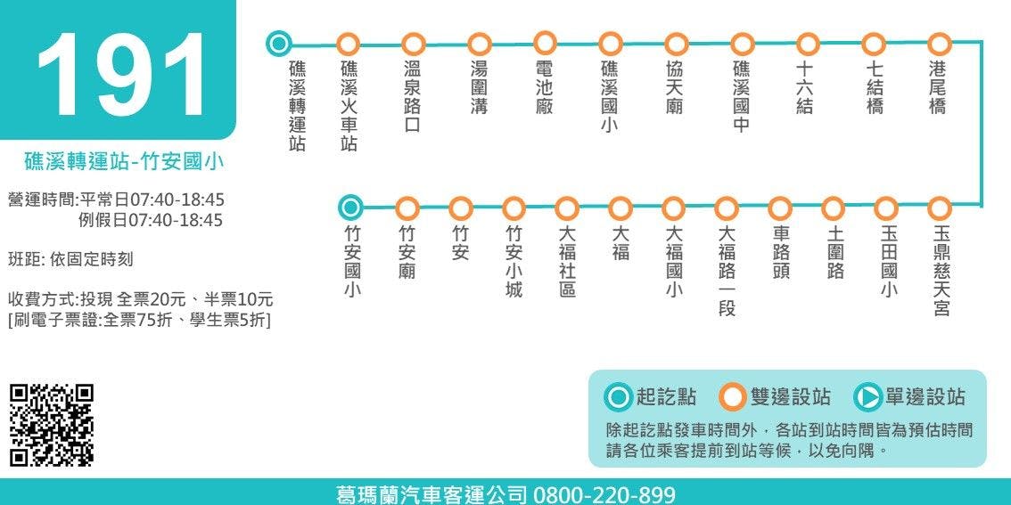 191Route Map-宜蘭 Bus