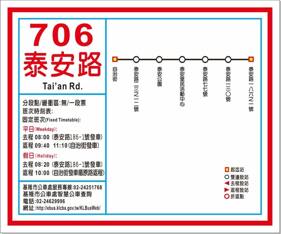 706Route Map-基隆市 Bus