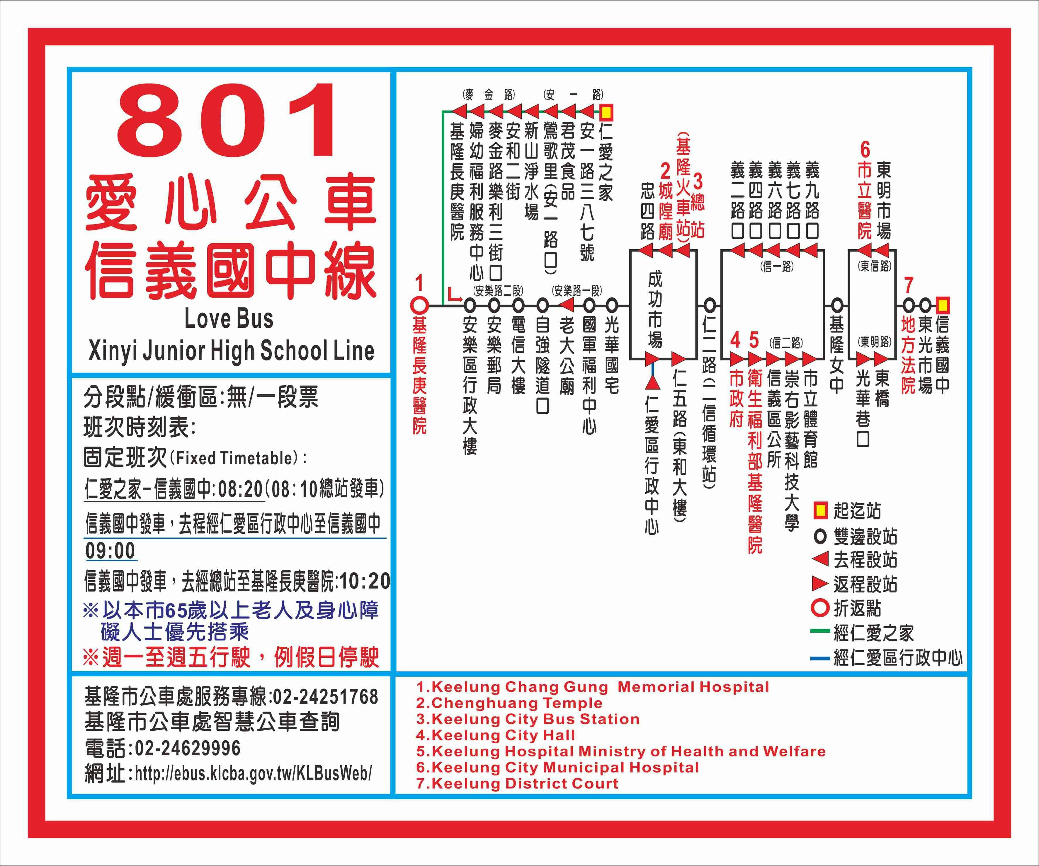 801Route Map-基隆市 Bus