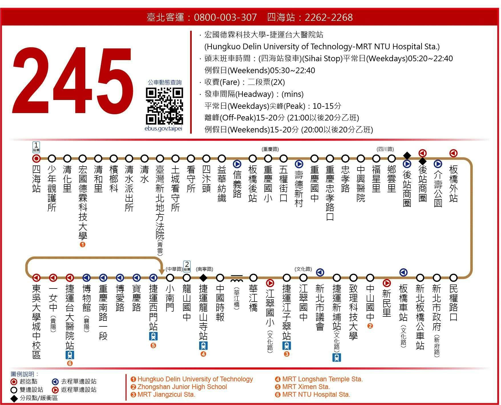 245Route Map-新北市 Bus