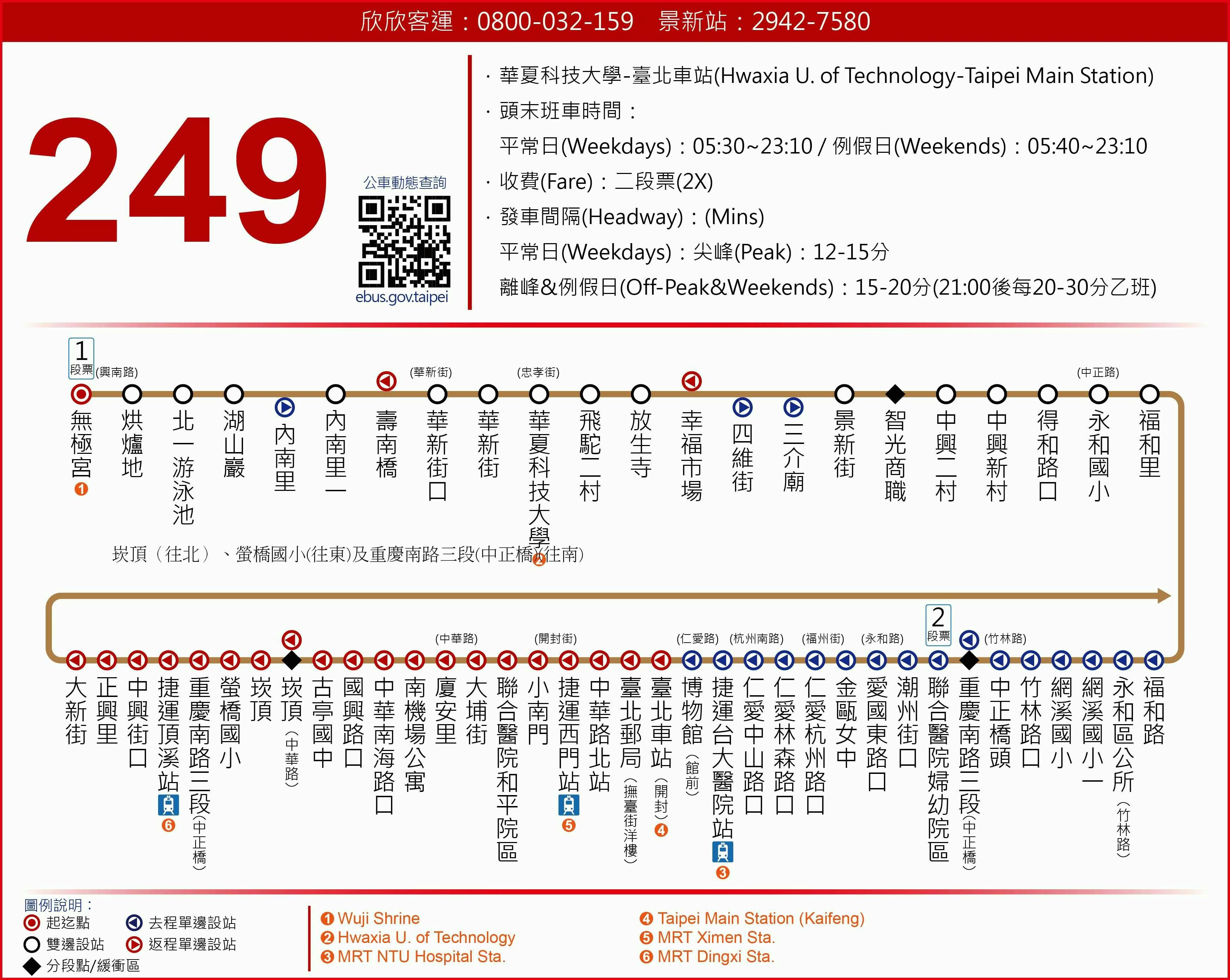 249Route Map-新北市 Bus