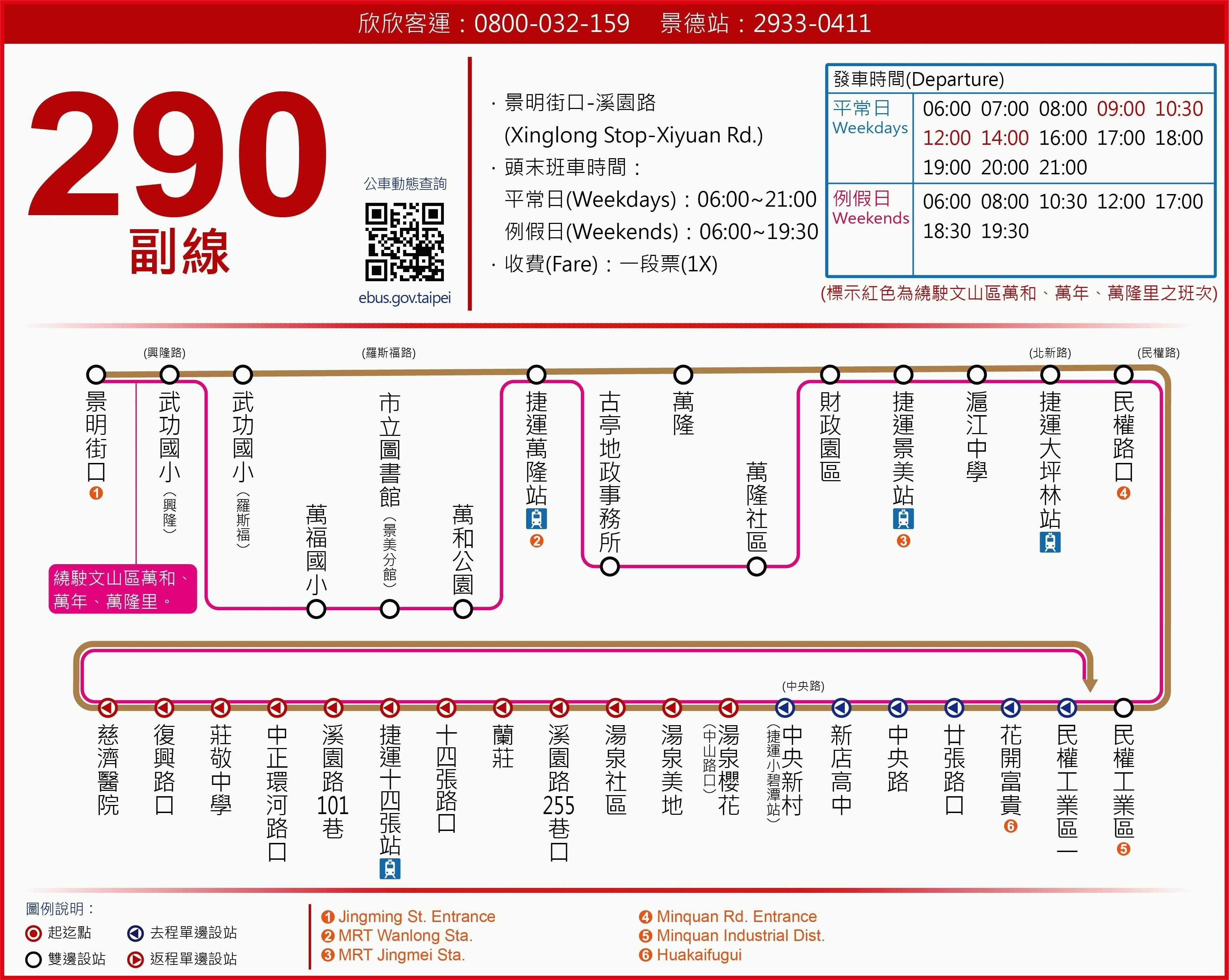 290subRoute Map-新北市 Bus