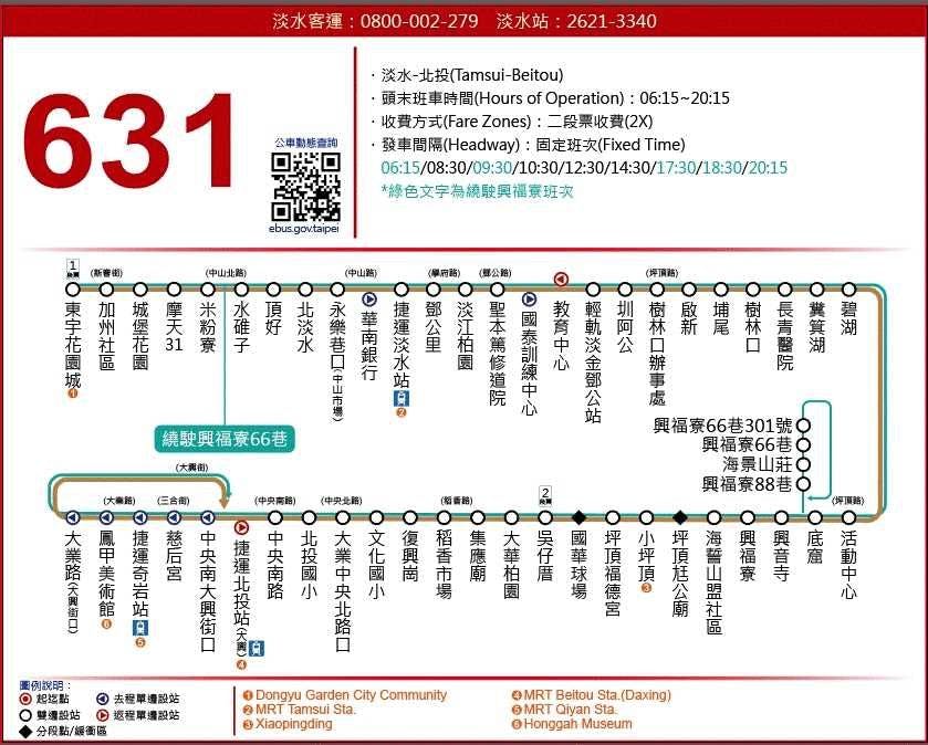 631Route Map-新北市 Bus
