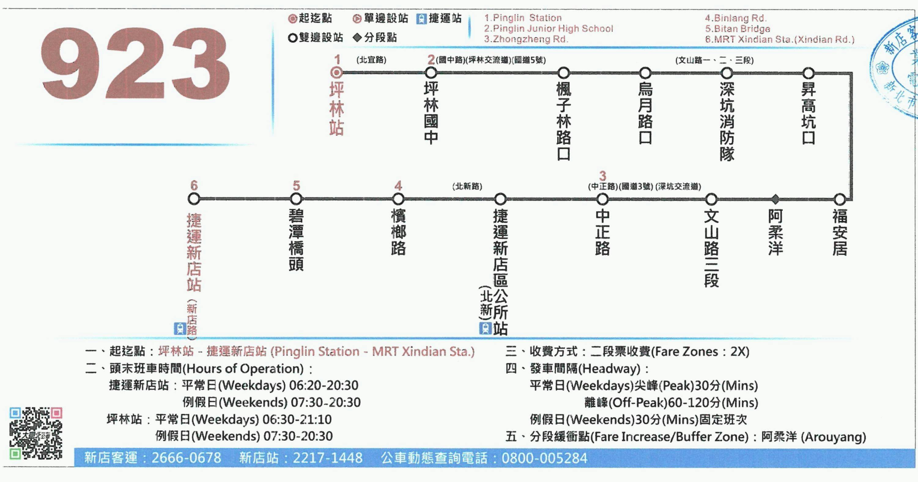 923Route Map-新北市 Bus