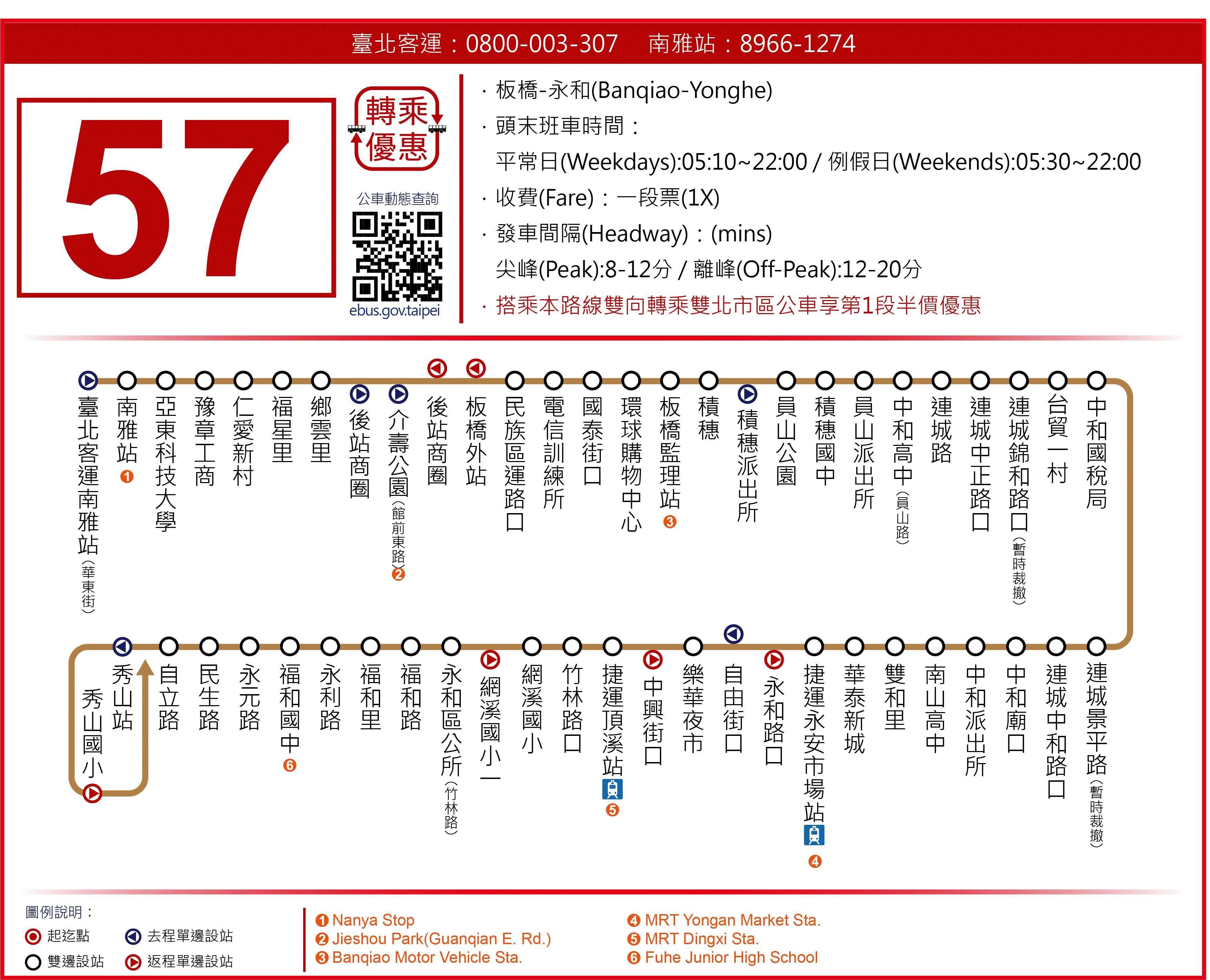 57Route Map-新北市 Bus
