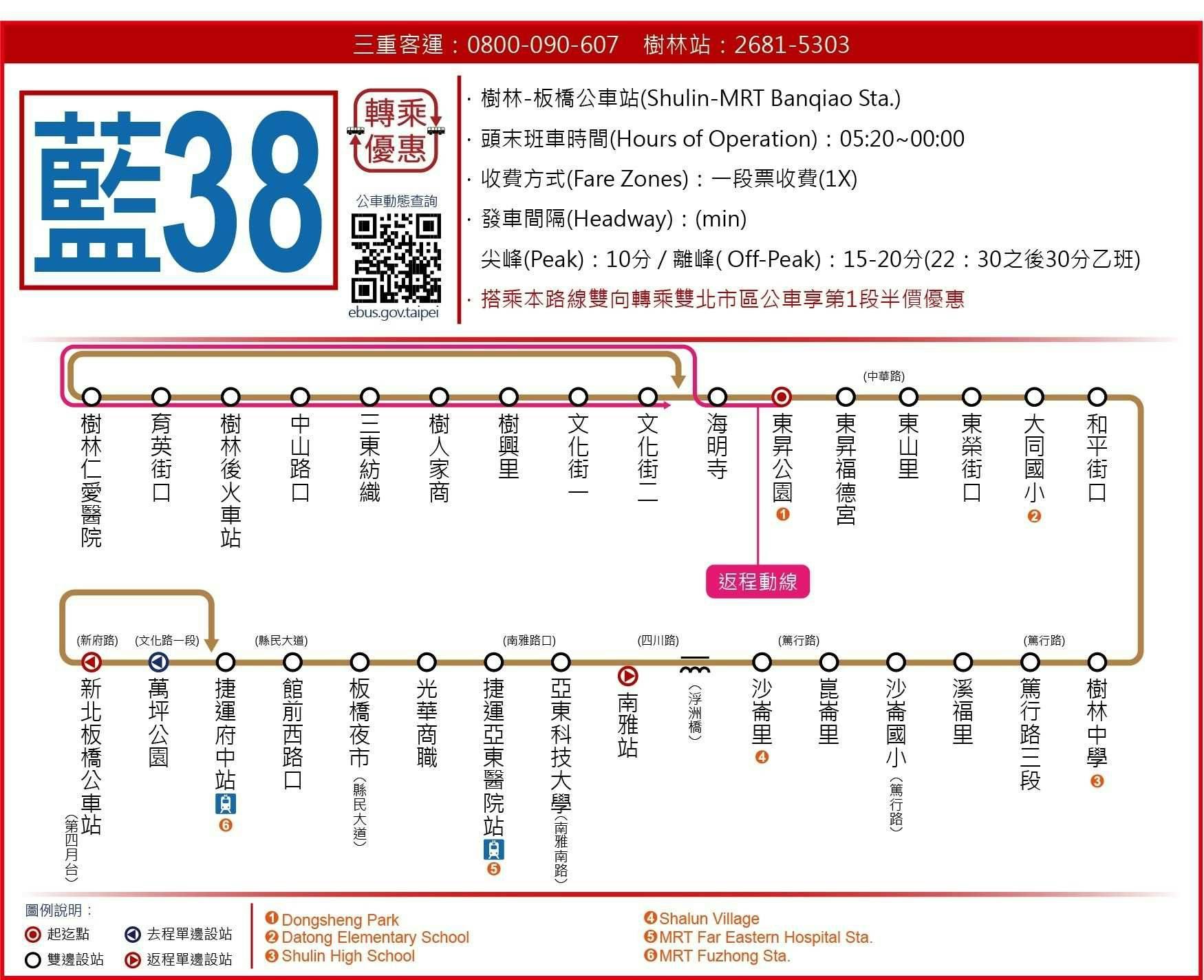BL38Route Map-新北市 Bus