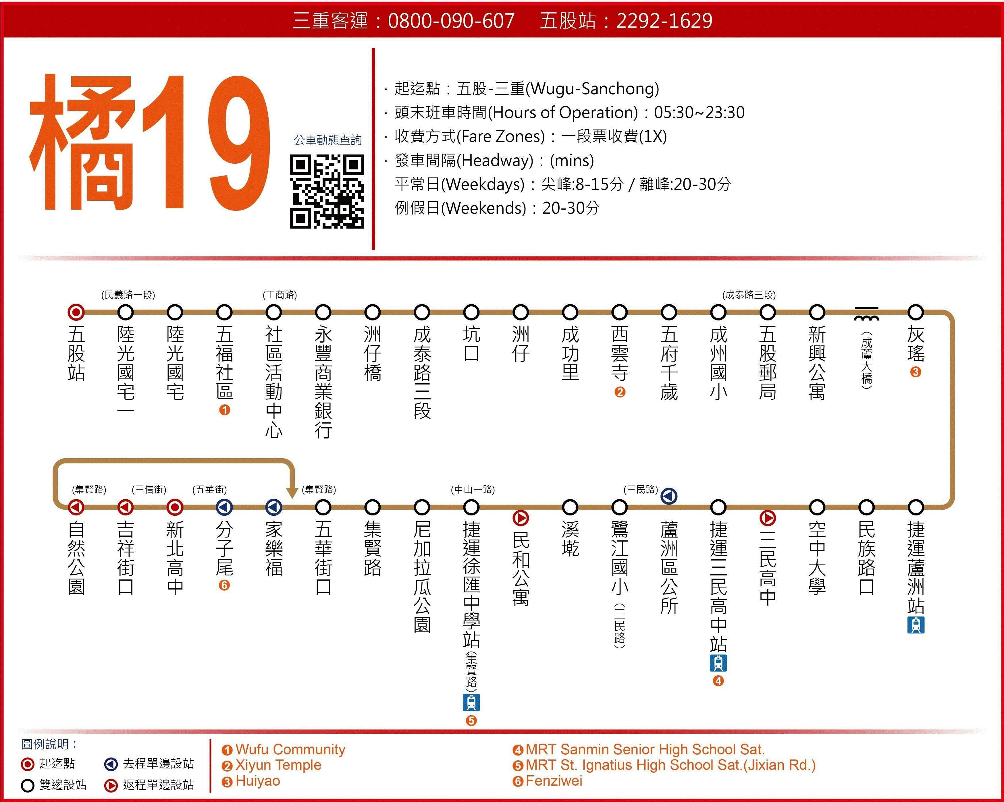 O19Route Map-新北市 Bus