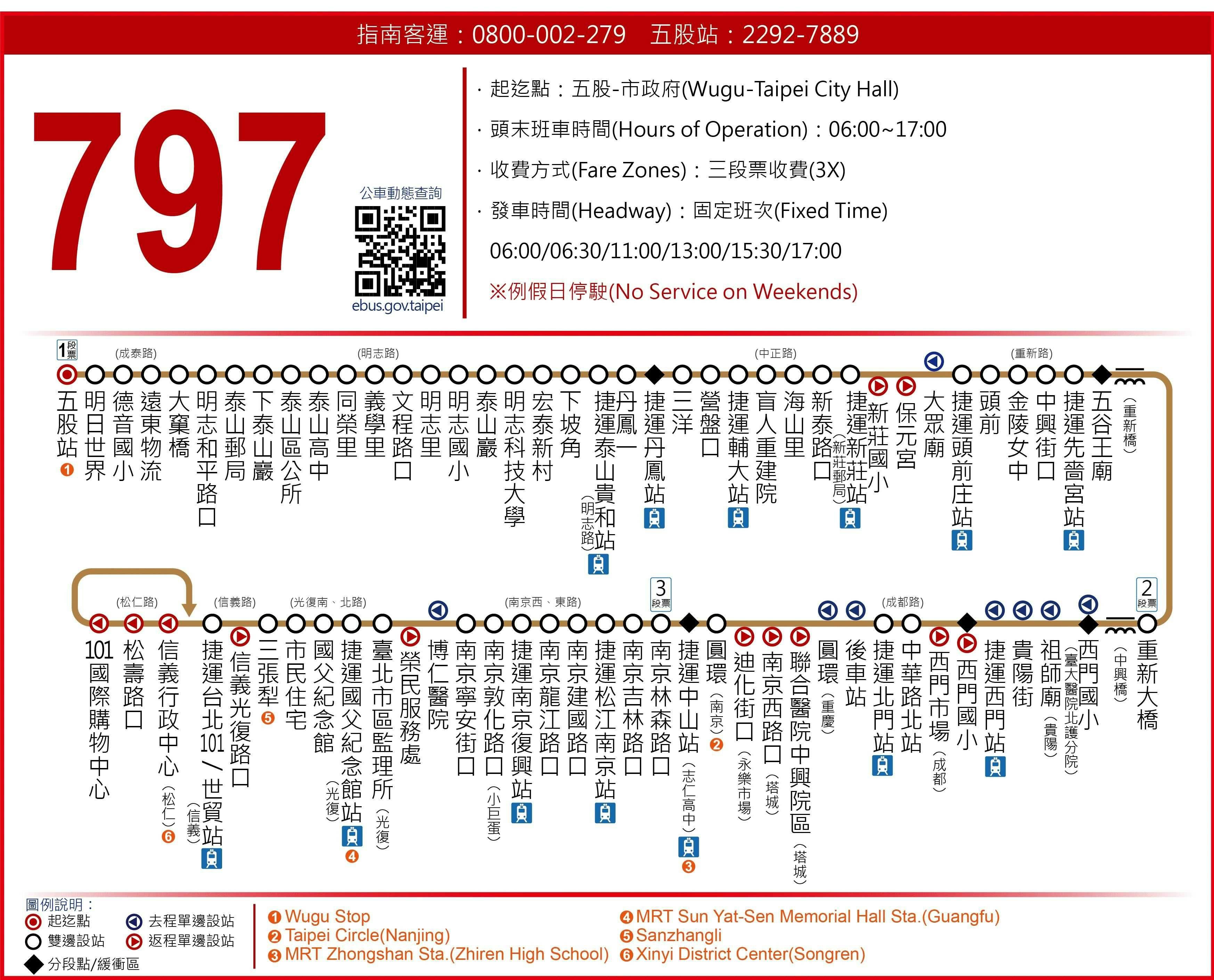 797Route Map-新北市 Bus