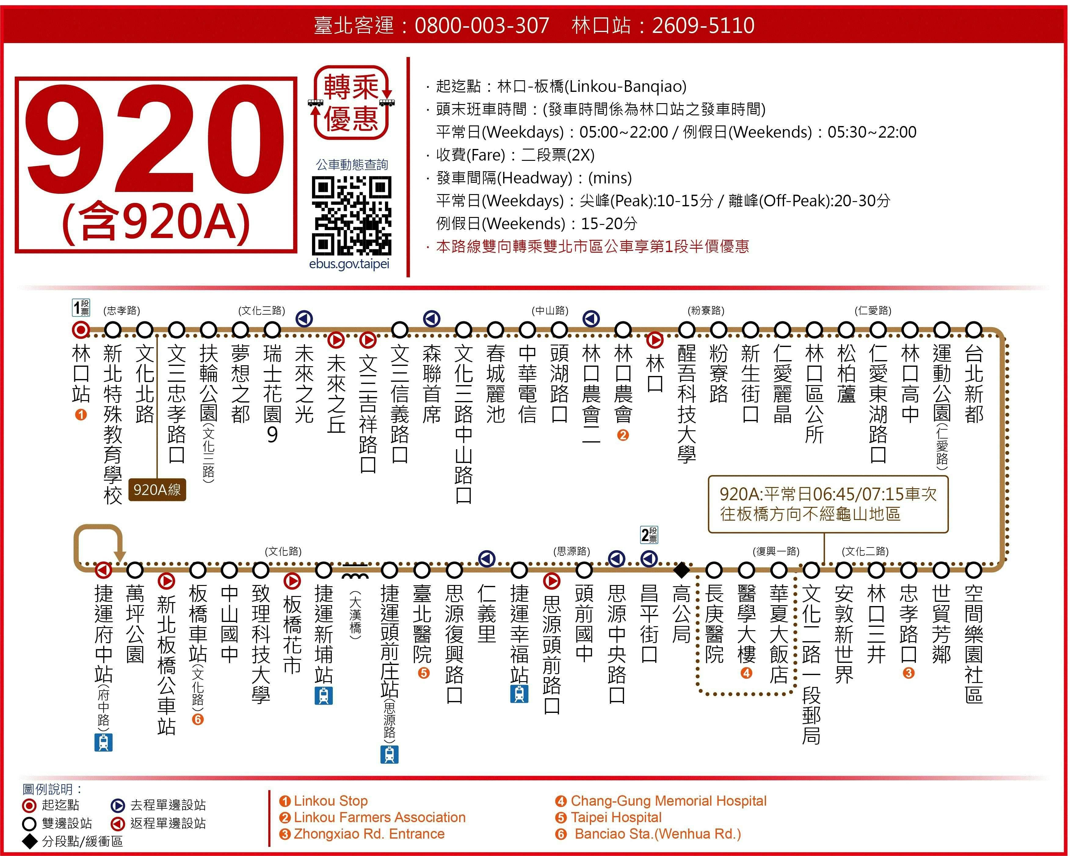 920Route Map-新北市 Bus