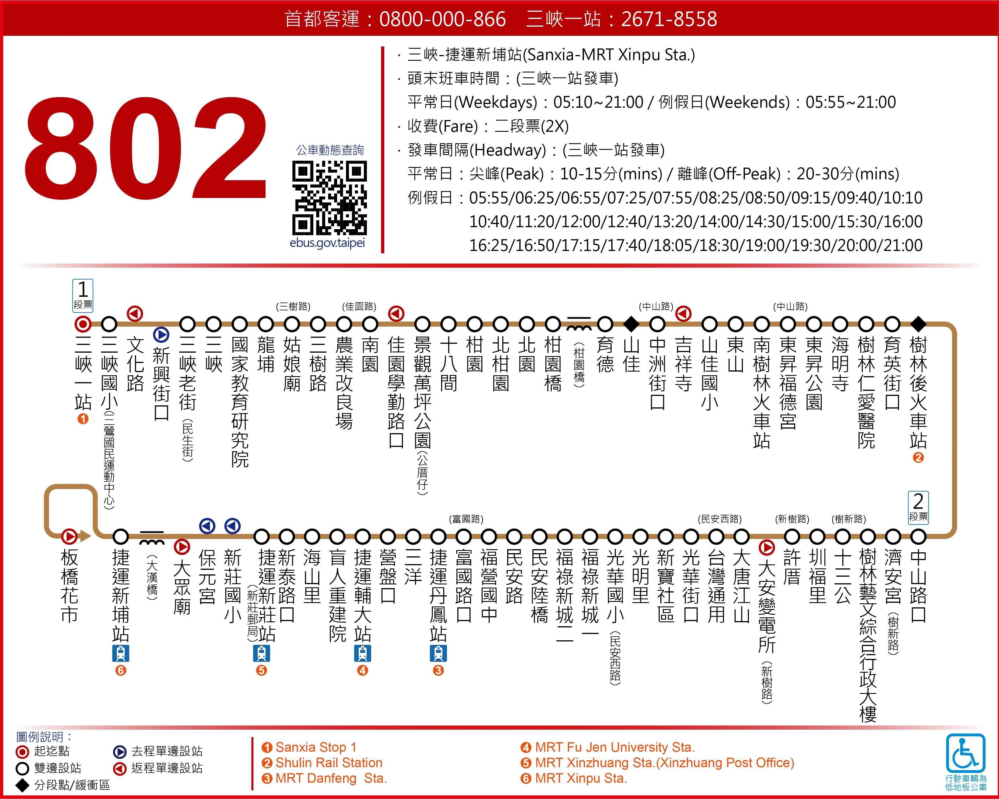 802Route Map-新北市 Bus