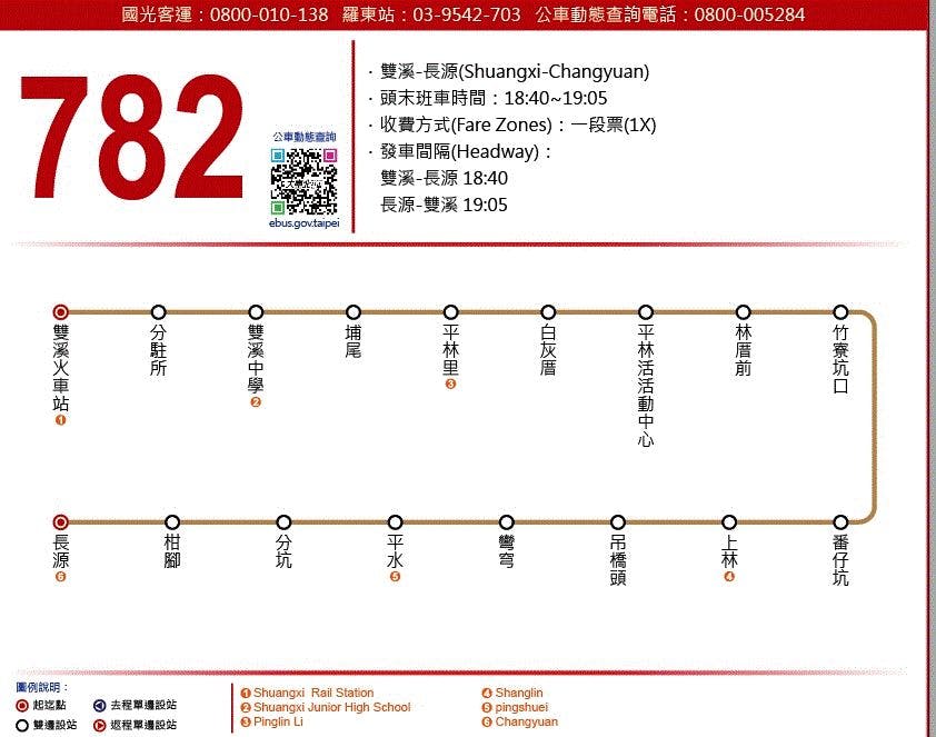 782Route Map-新北市 Bus