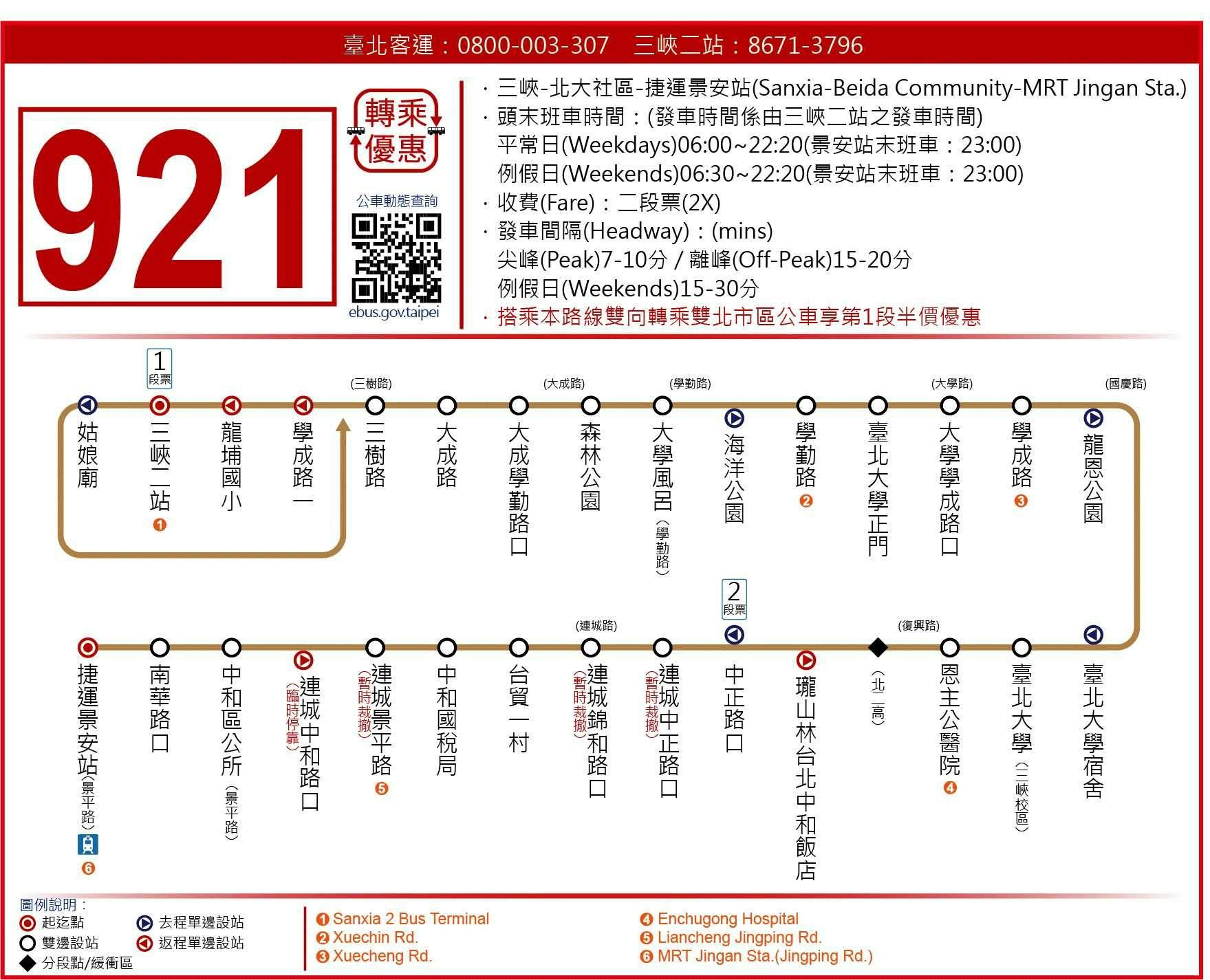 921Route Map-新北市 Bus