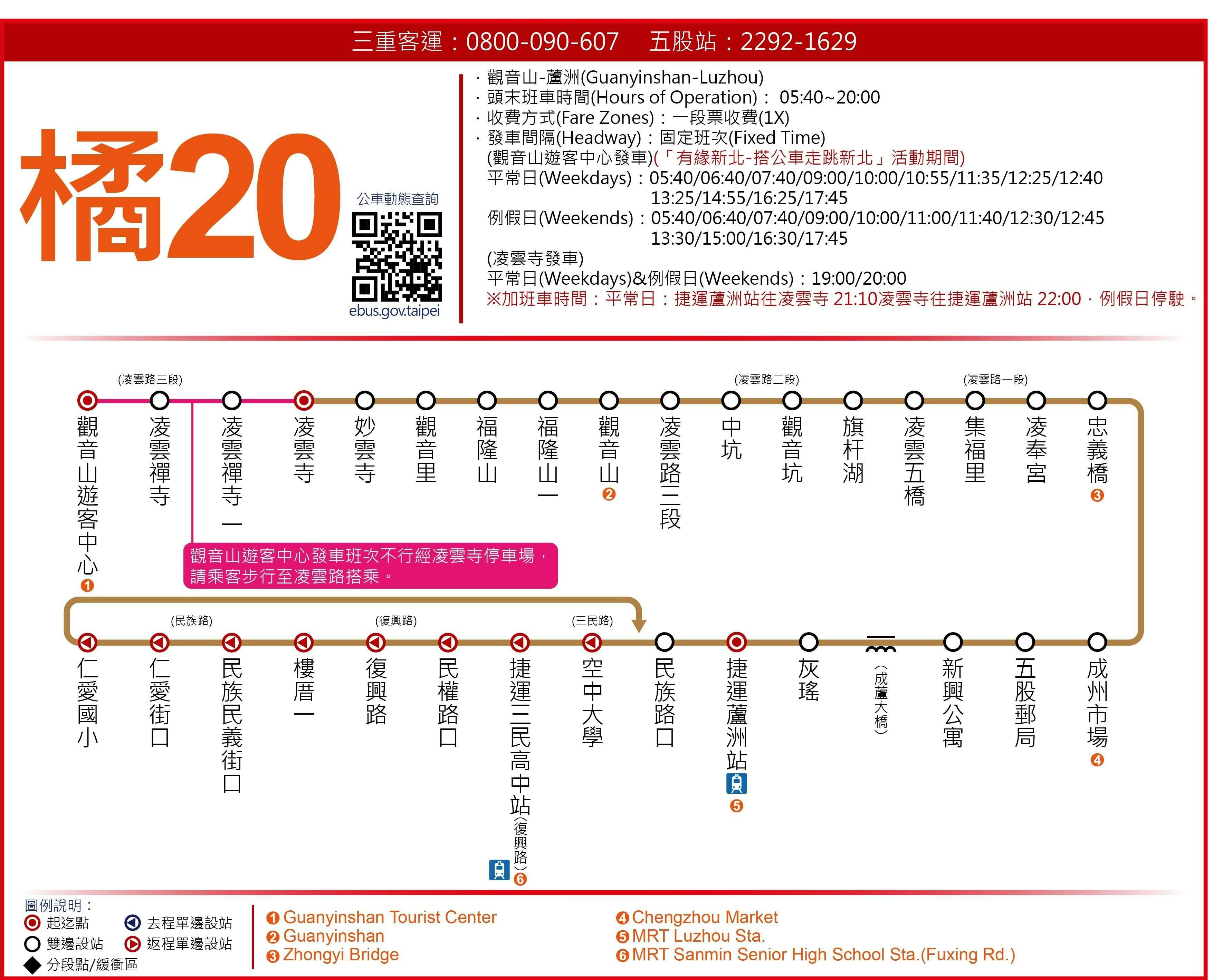 O20Route Map-新北市 Bus