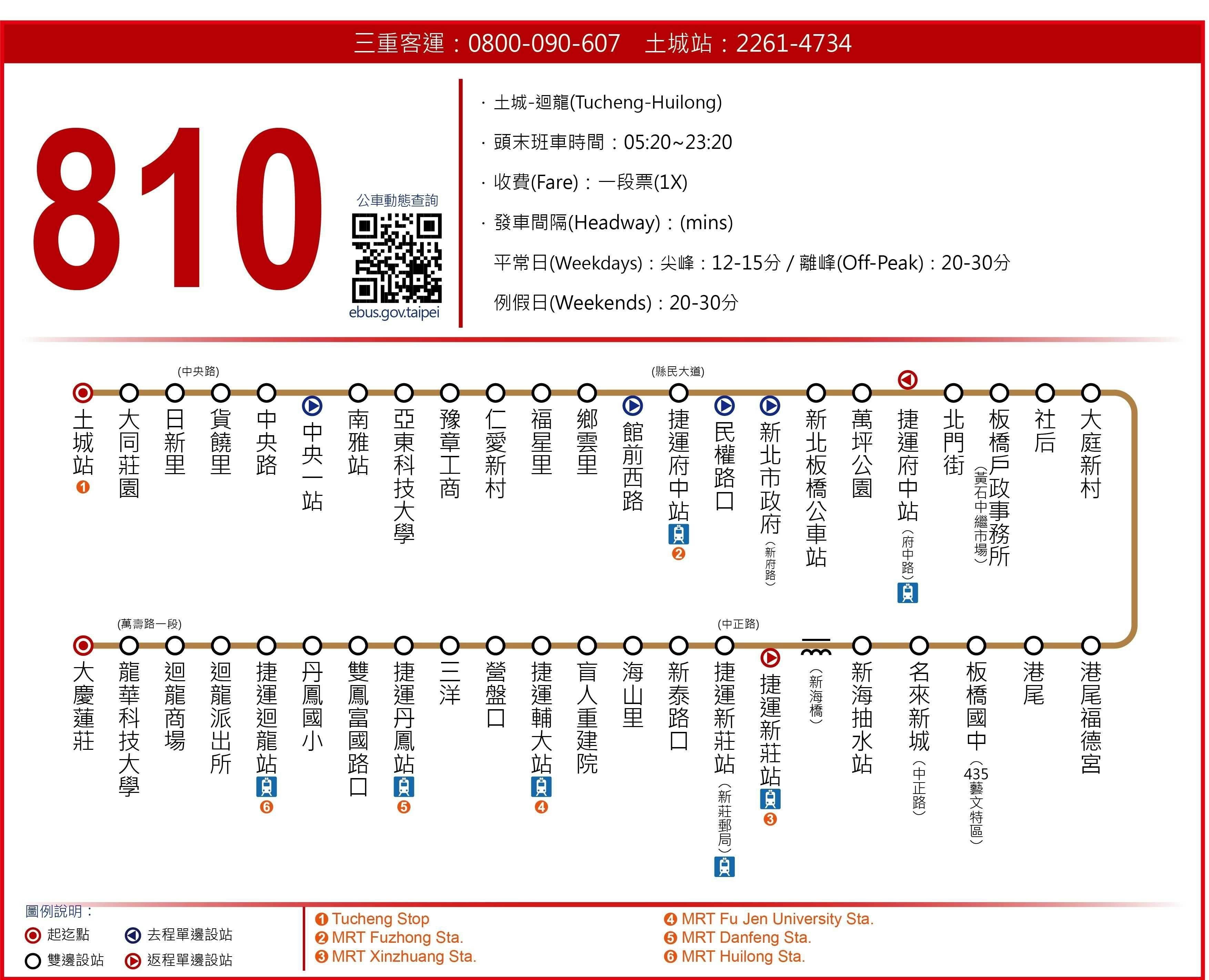 810Route Map-新北市 Bus