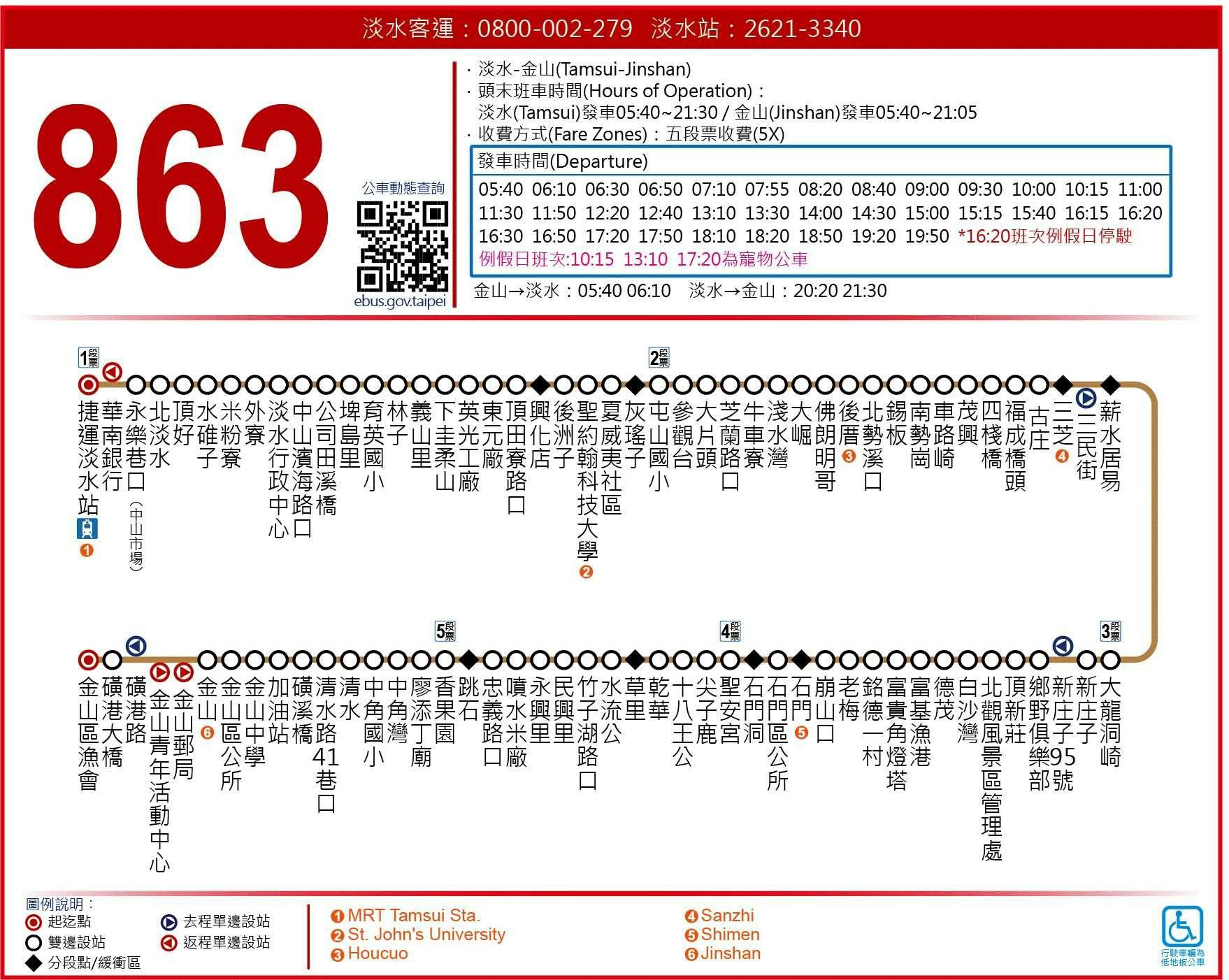 863Route Map-新北市 Bus