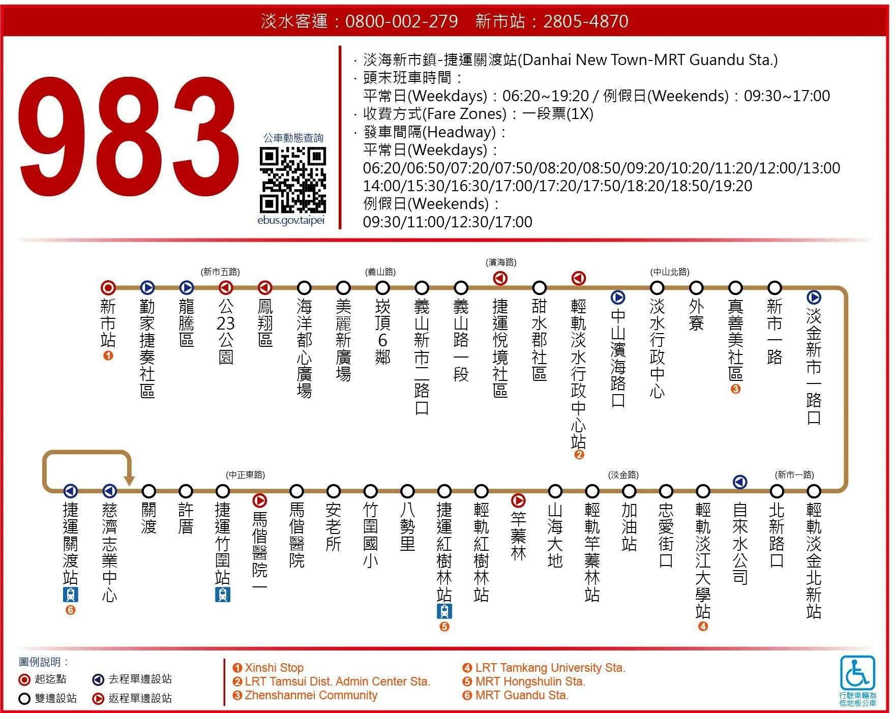 983Route Map-新北市 Bus