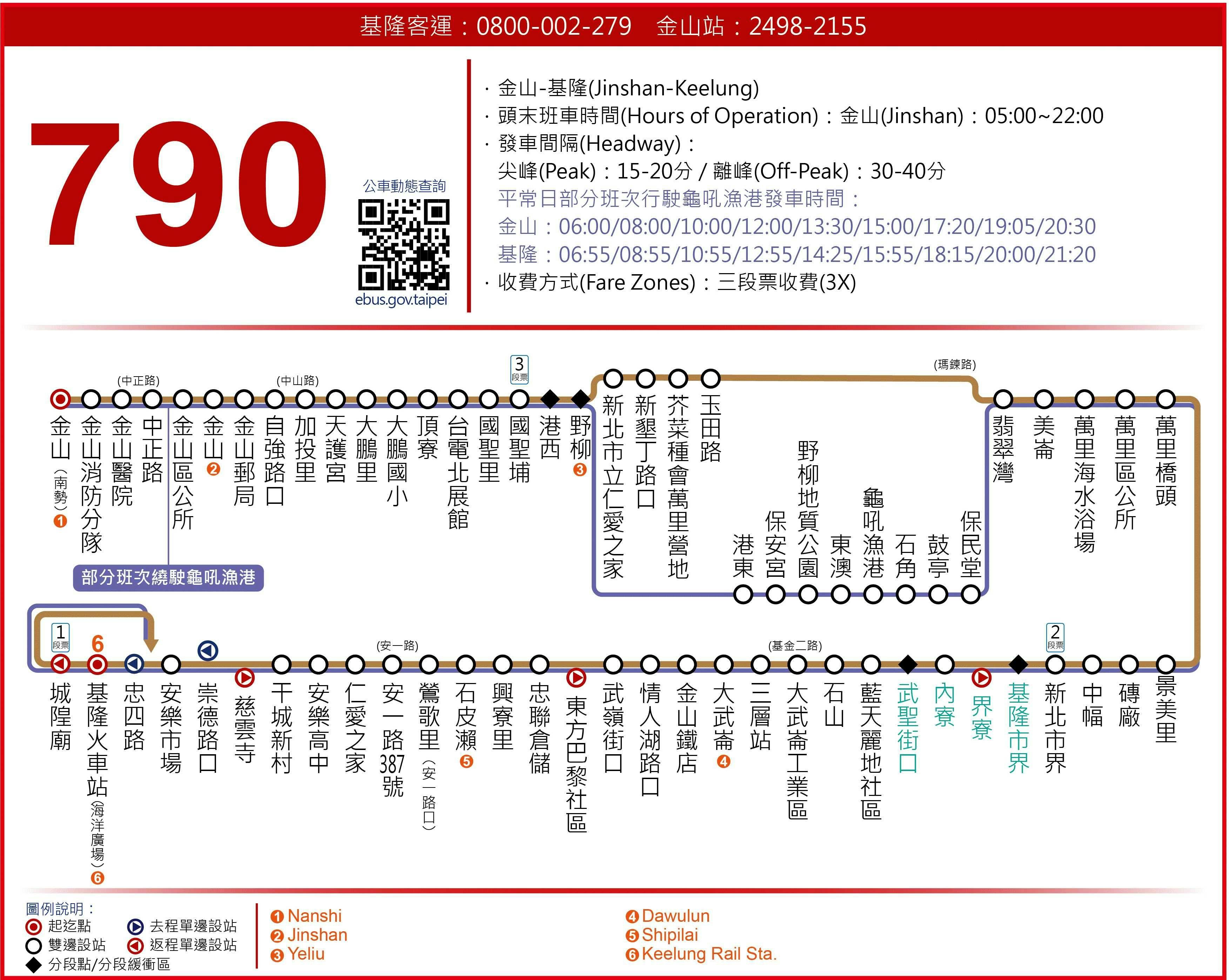 790Route Map-新北市 Bus