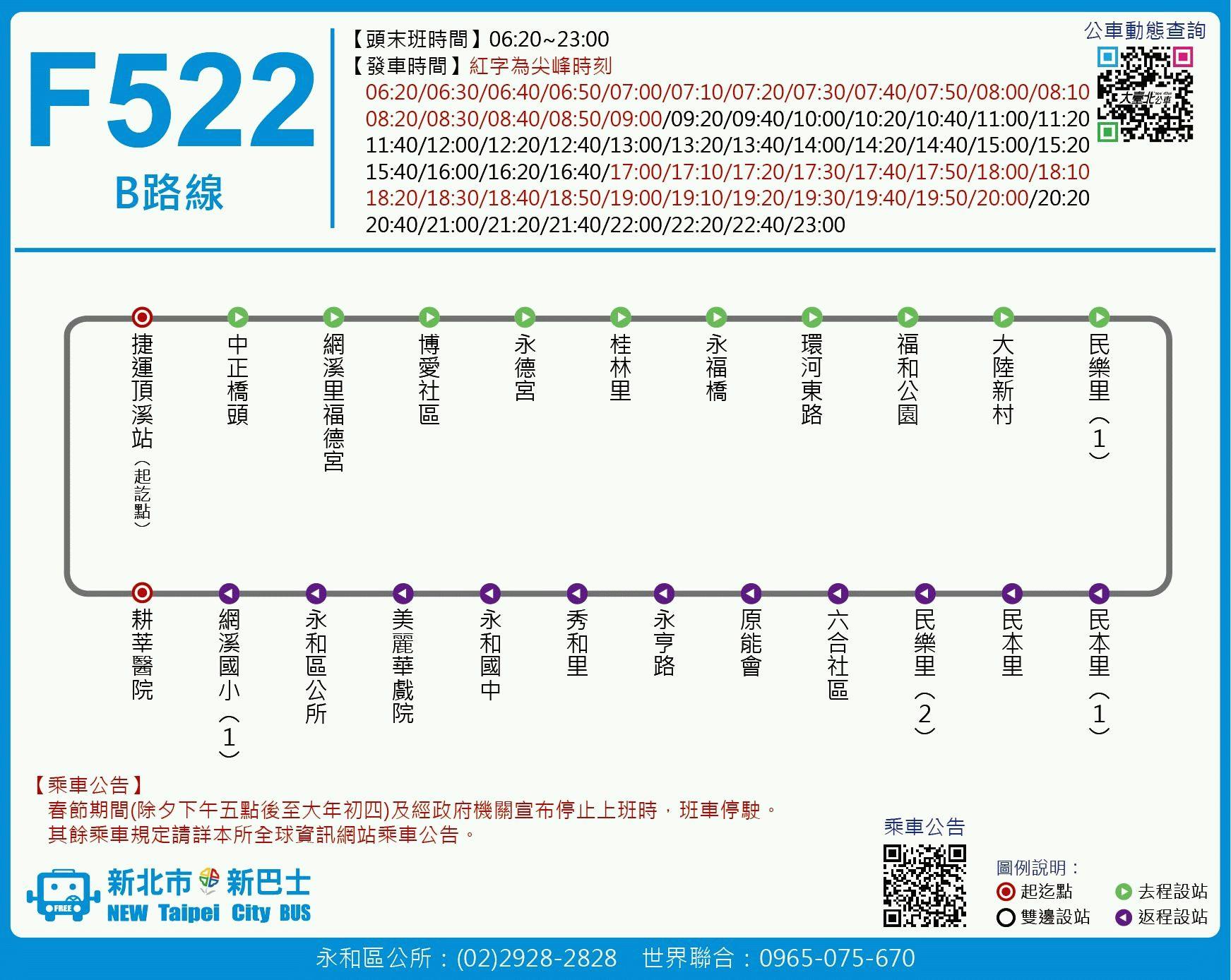 F522Route Map-新北市 Bus