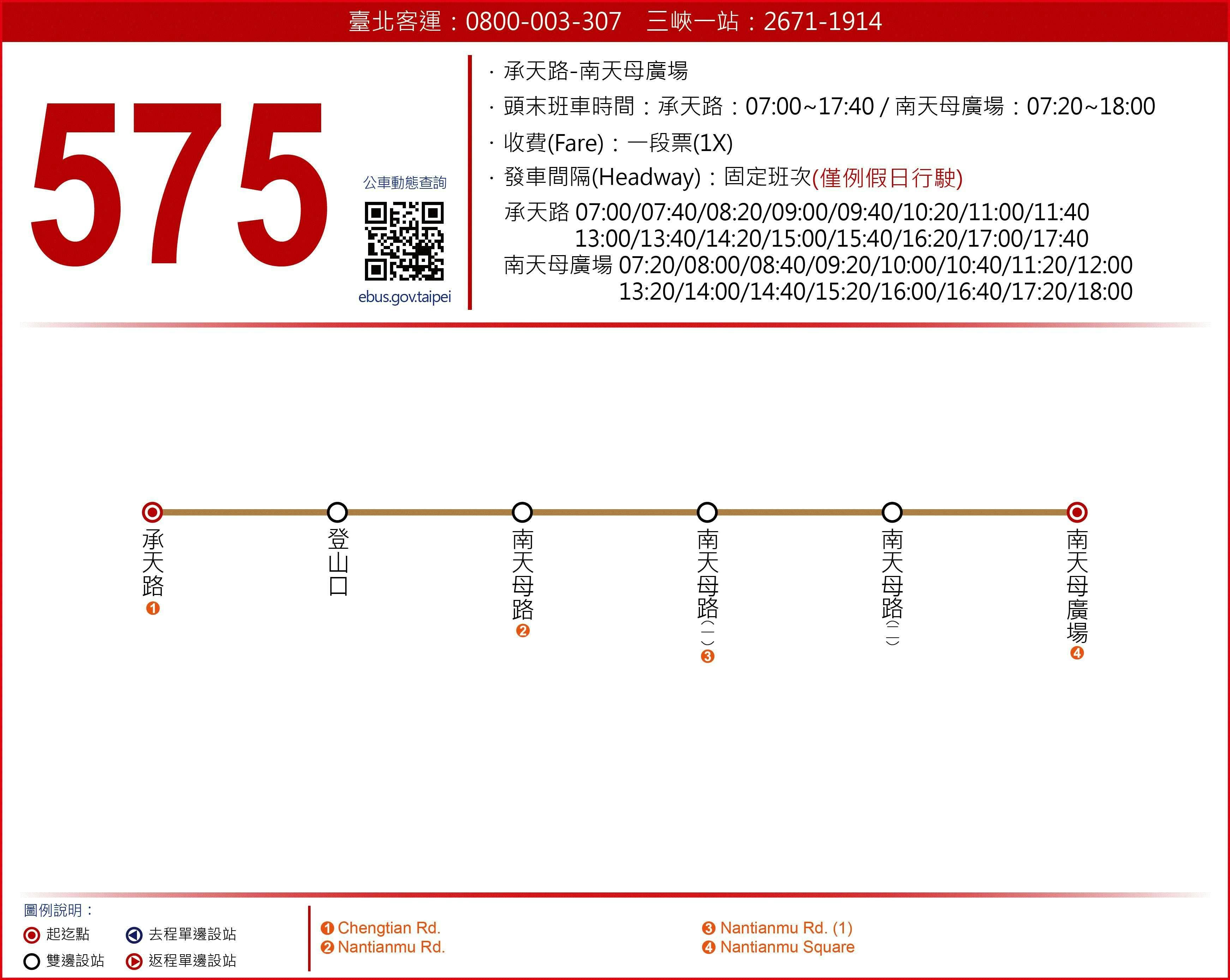575Route Map-新北市 Bus