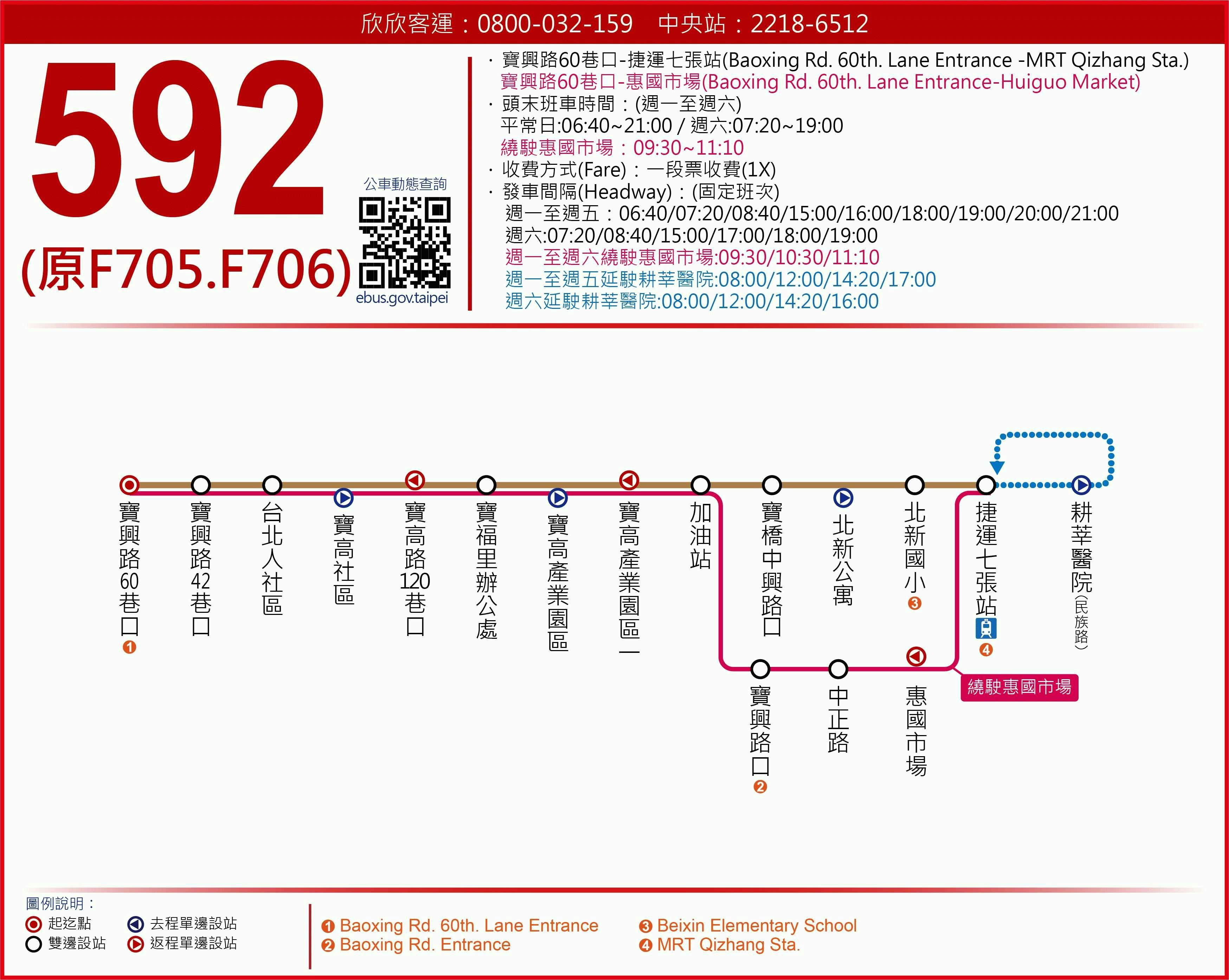 592Route Map-新北市 Bus