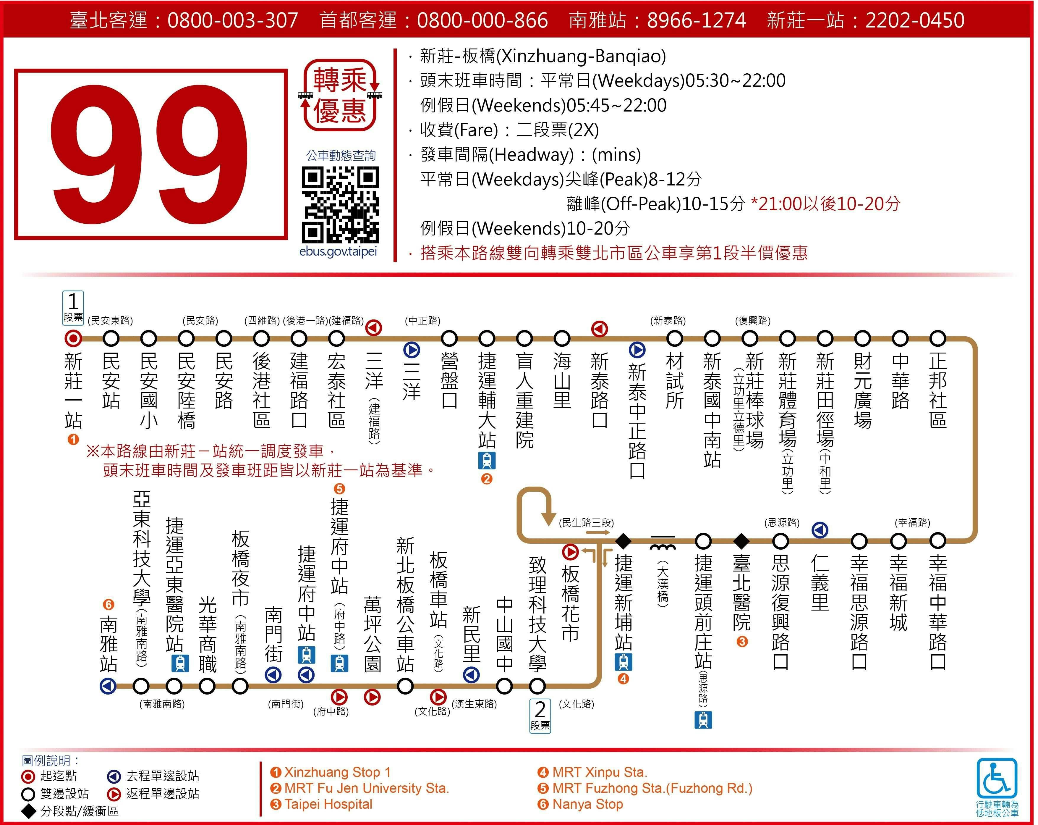 99Route Map-新北市 Bus