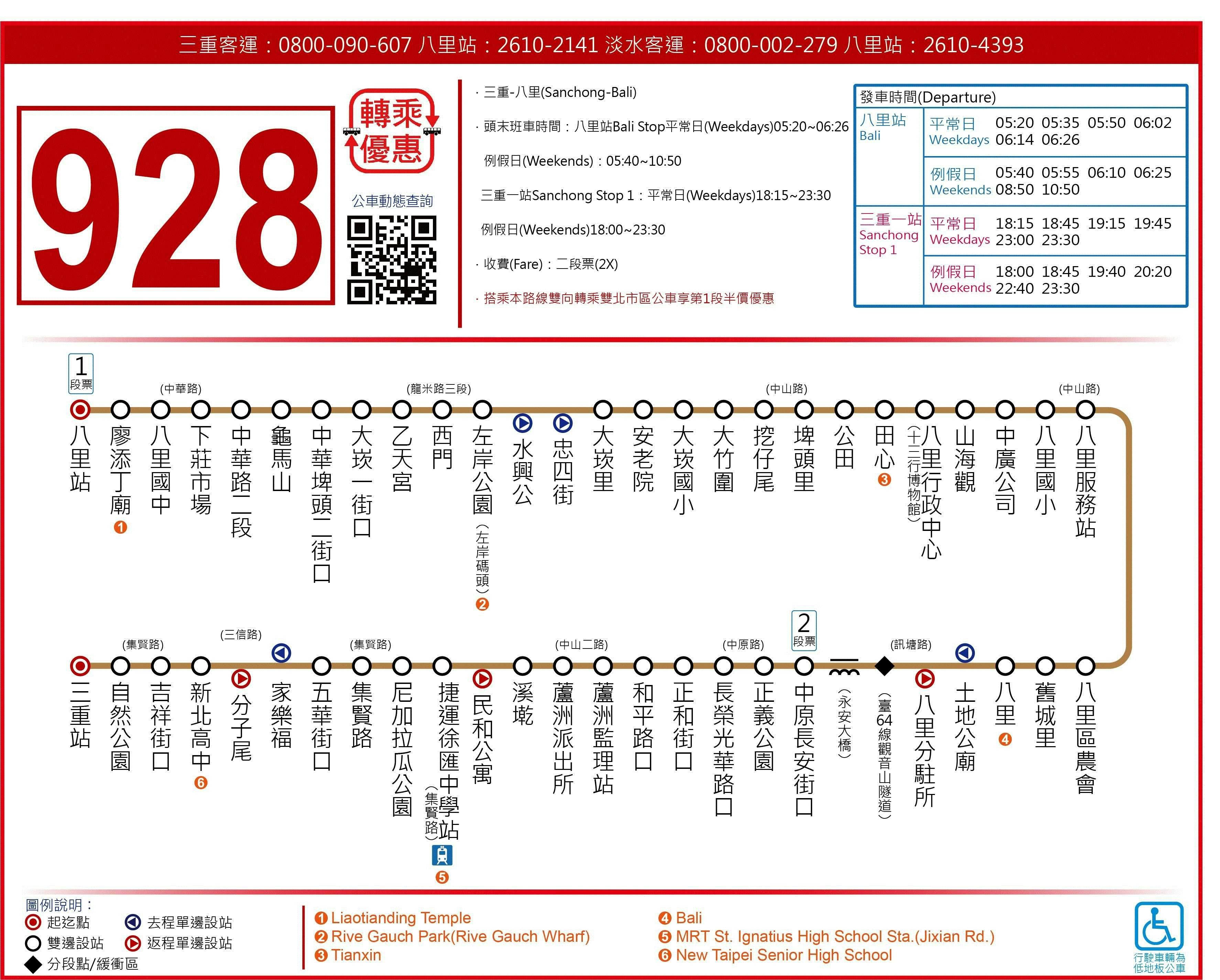 928Route Map-新北市 Bus