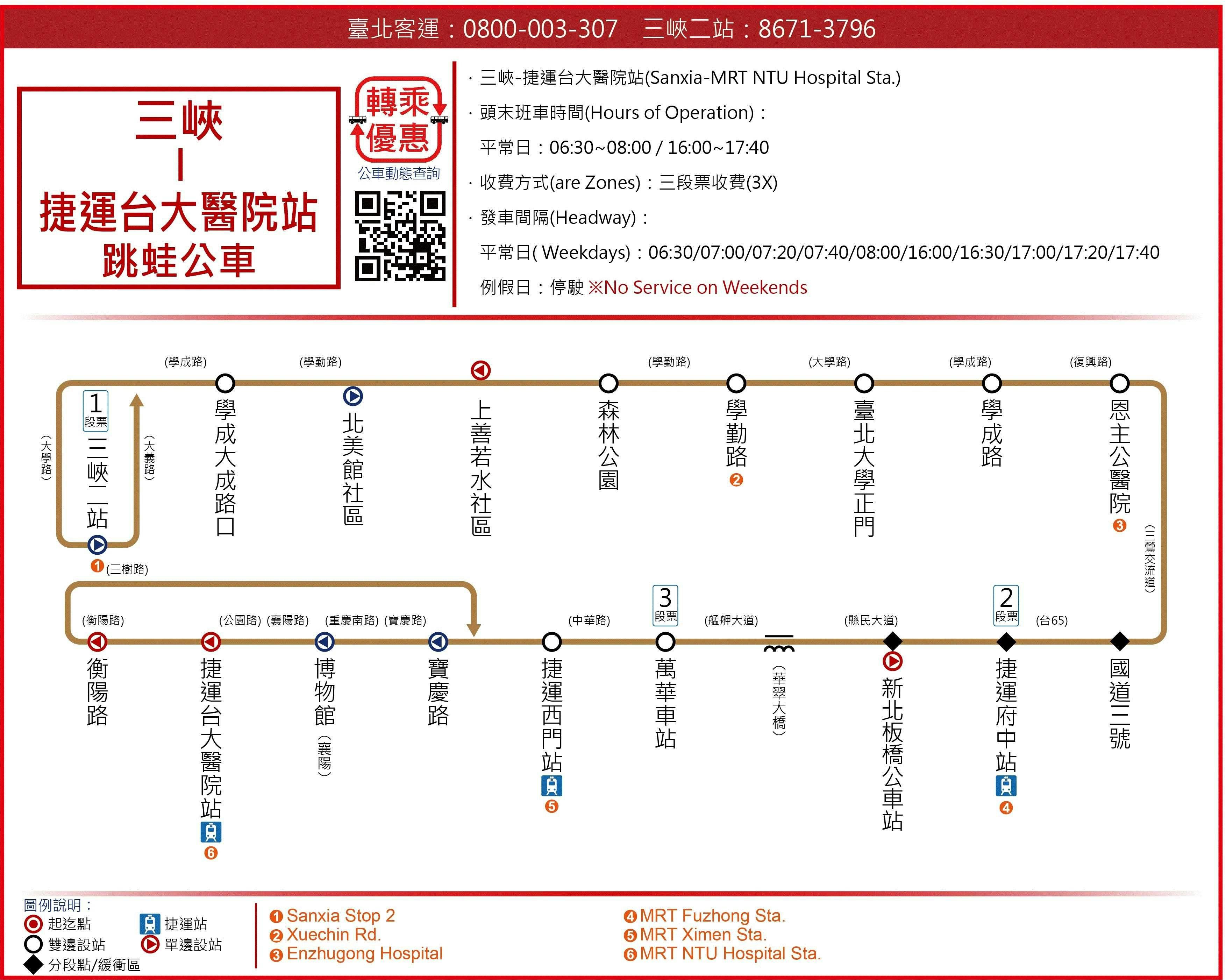 Sanxia-National TaiwRoute Map-新北市 Bus