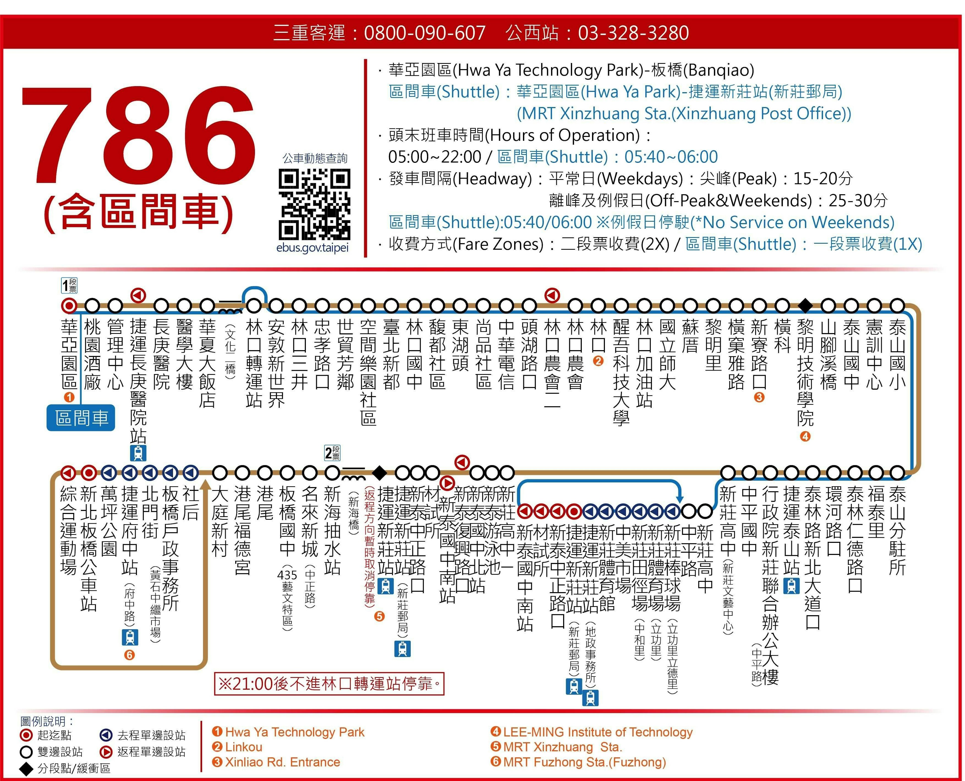 786ShuttleRoute Map-新北市 Bus