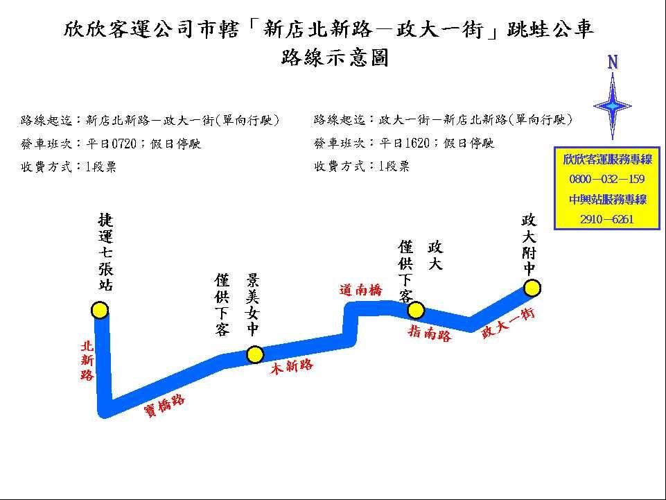 XindianBeixin Rd Xindian-Zhengda 1st St.Route Map-新北市 Bus