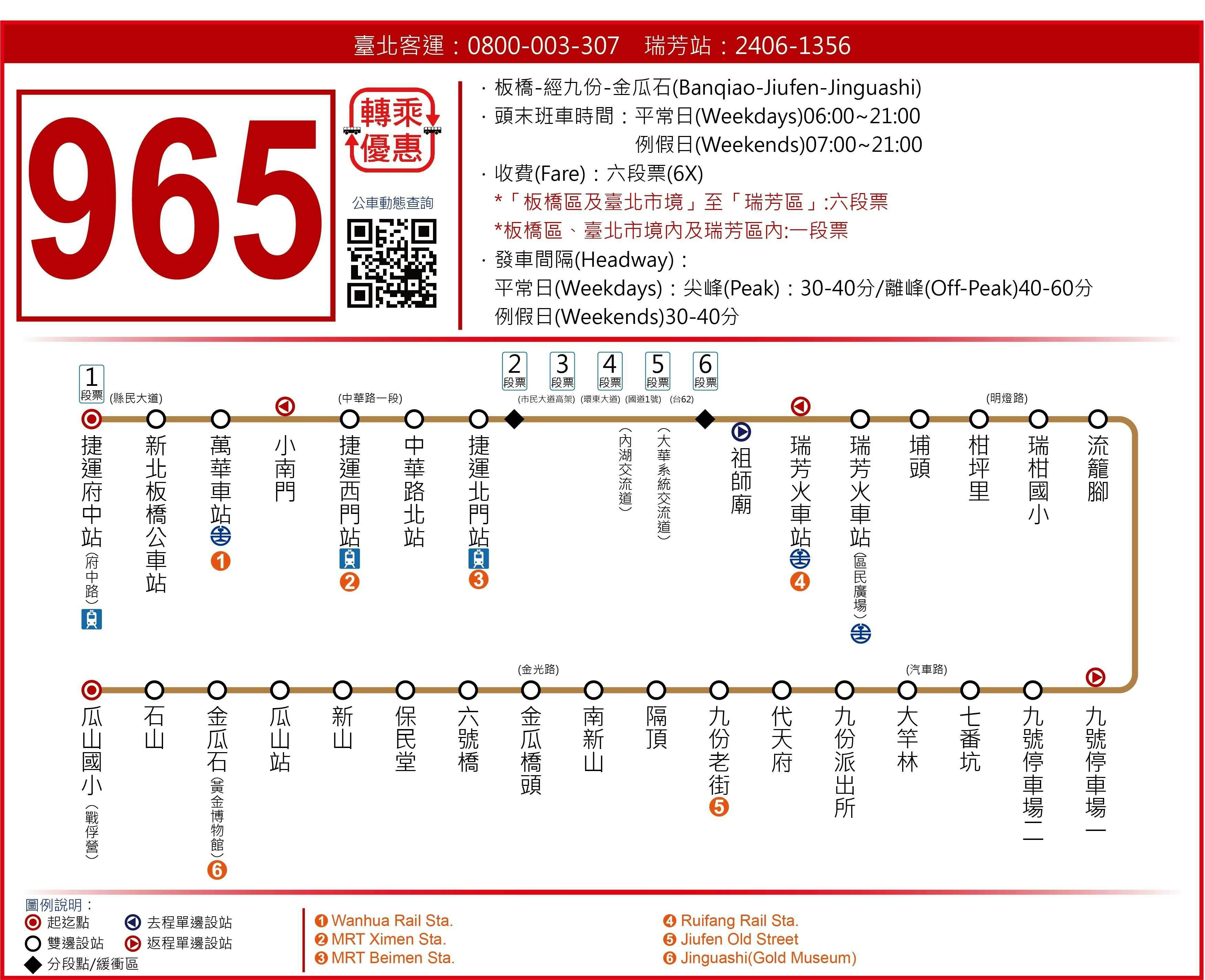 965Route Map-新北市 Bus