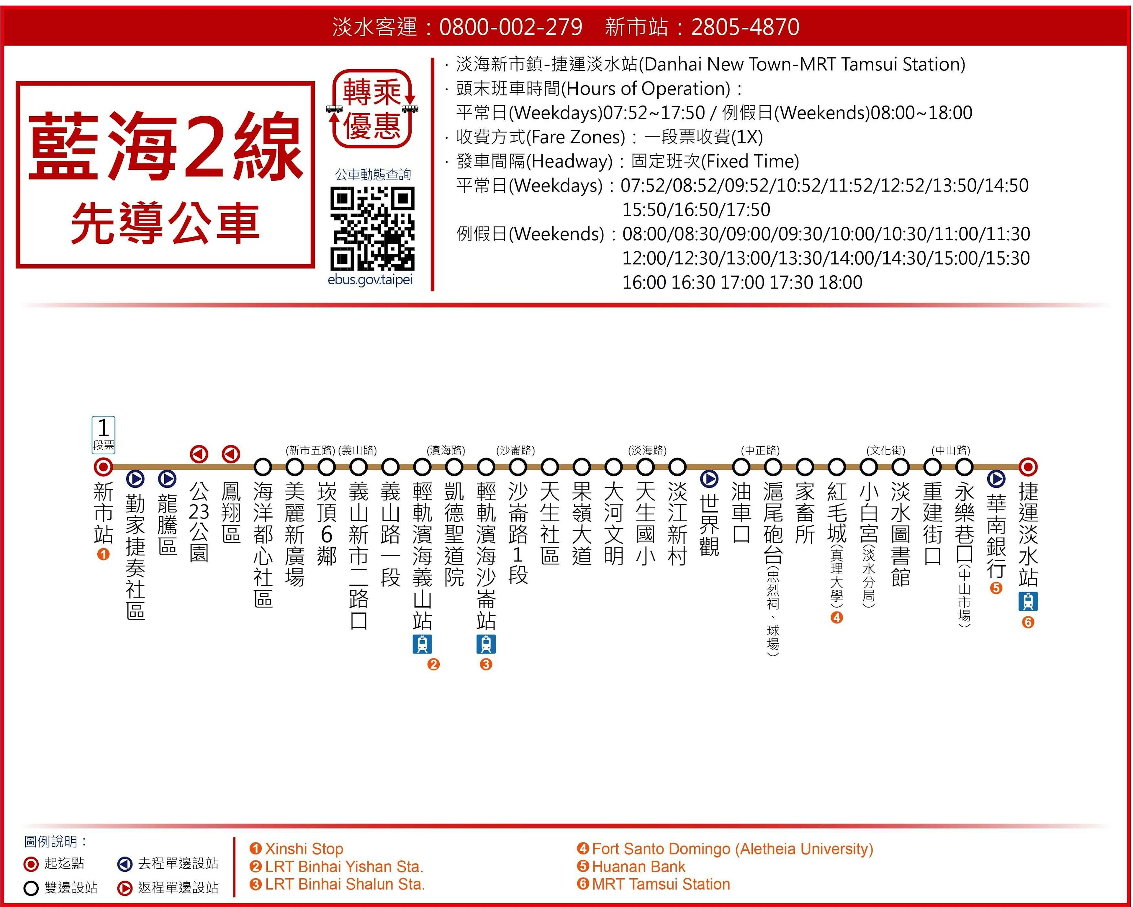 Lan Hai2Route Map-新北市 Bus