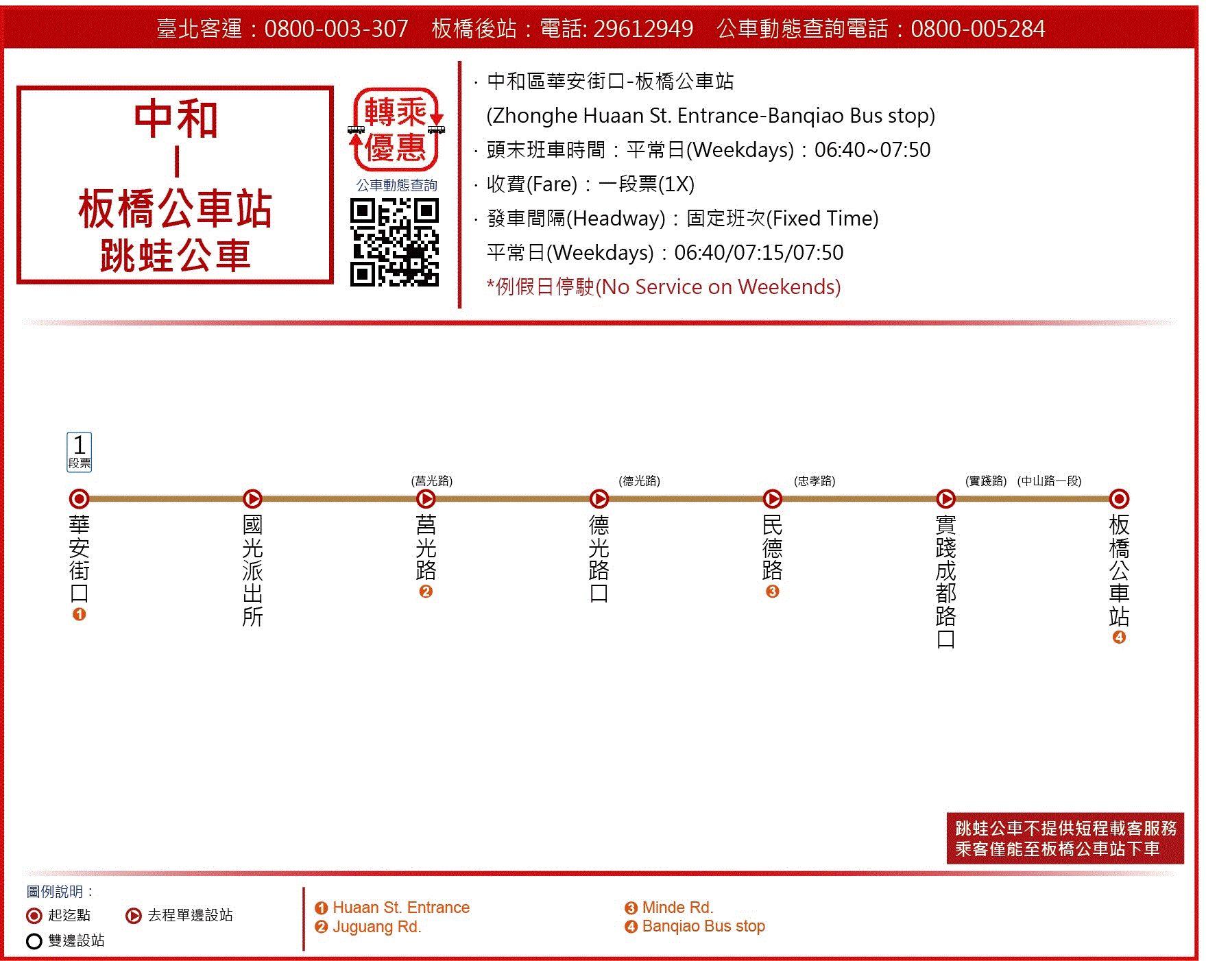 Zhonghe-NTPC Banqiao Bus StopRoute Map-新北市 Bus