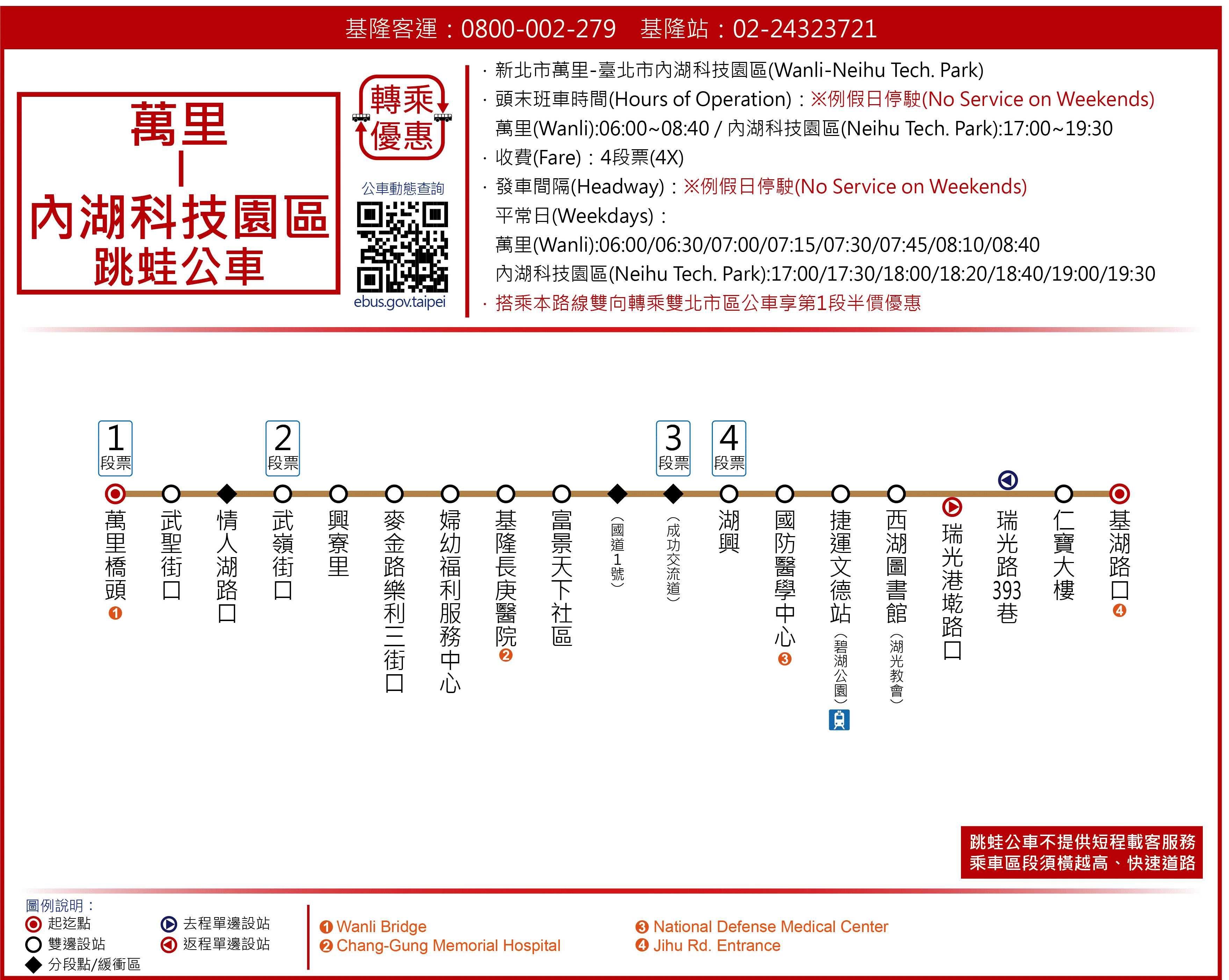 Wanli-NeihuRoute Map-新北市 Bus