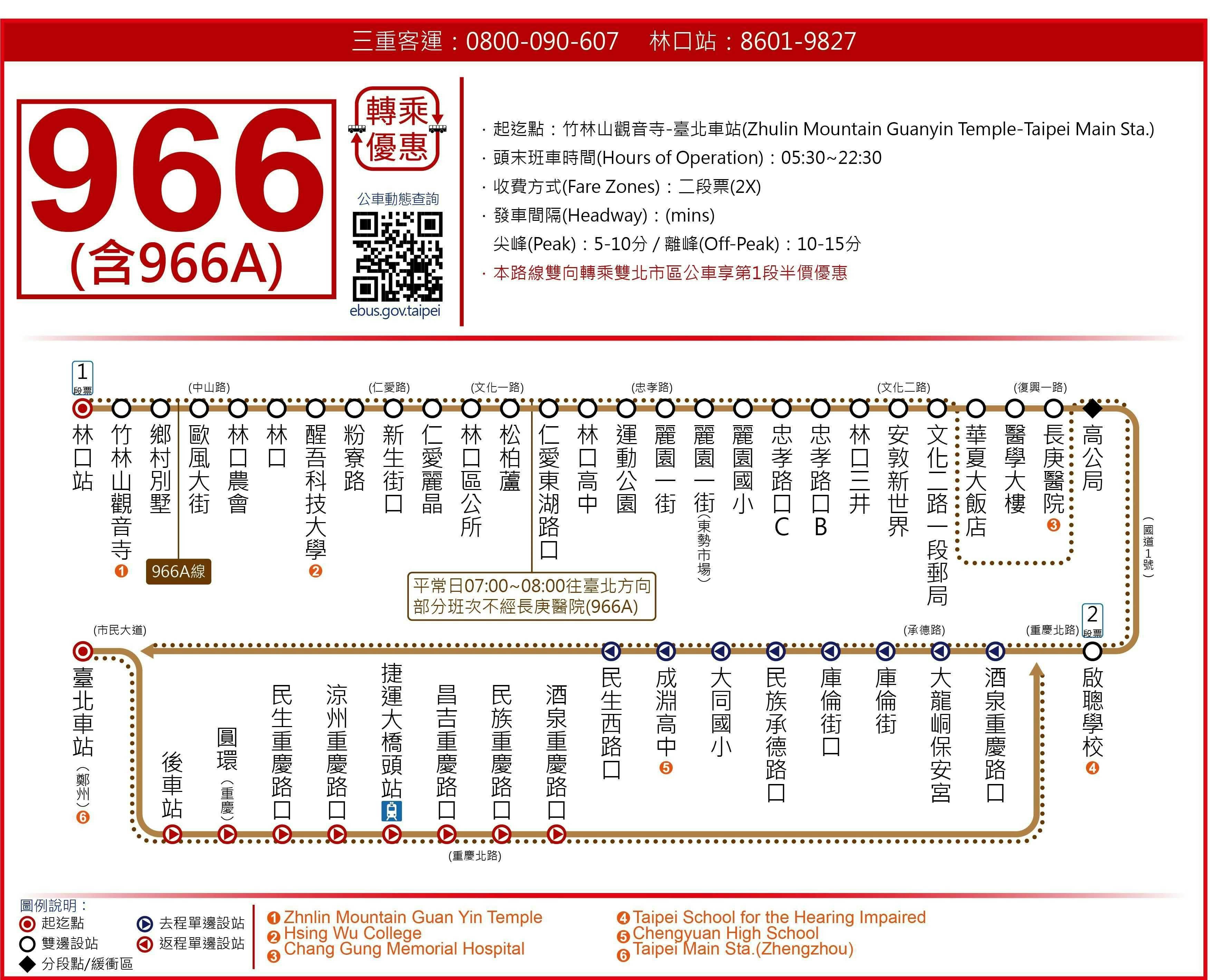 966Route Map-新北市 Bus