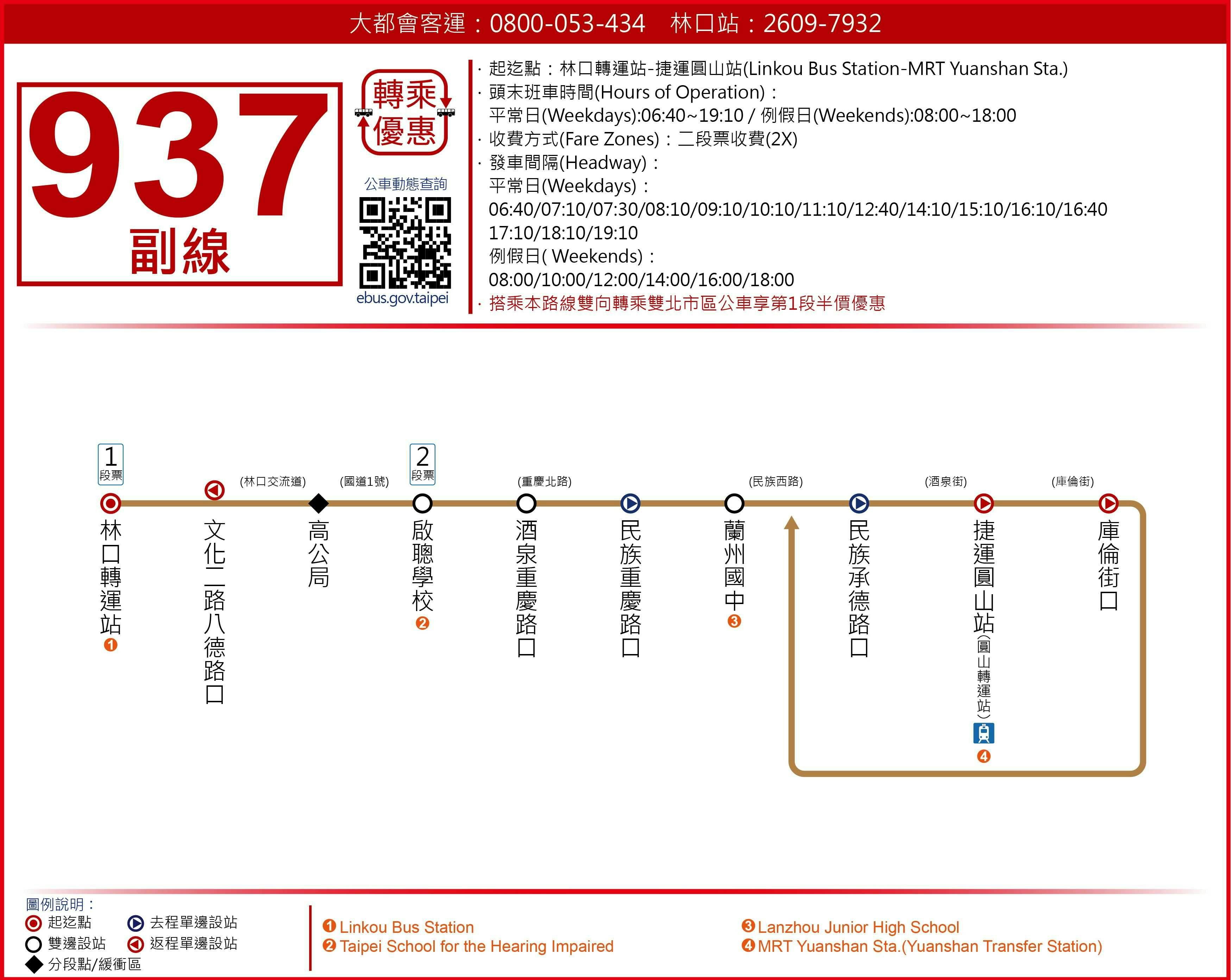 937SubRoute Map-新北市 Bus