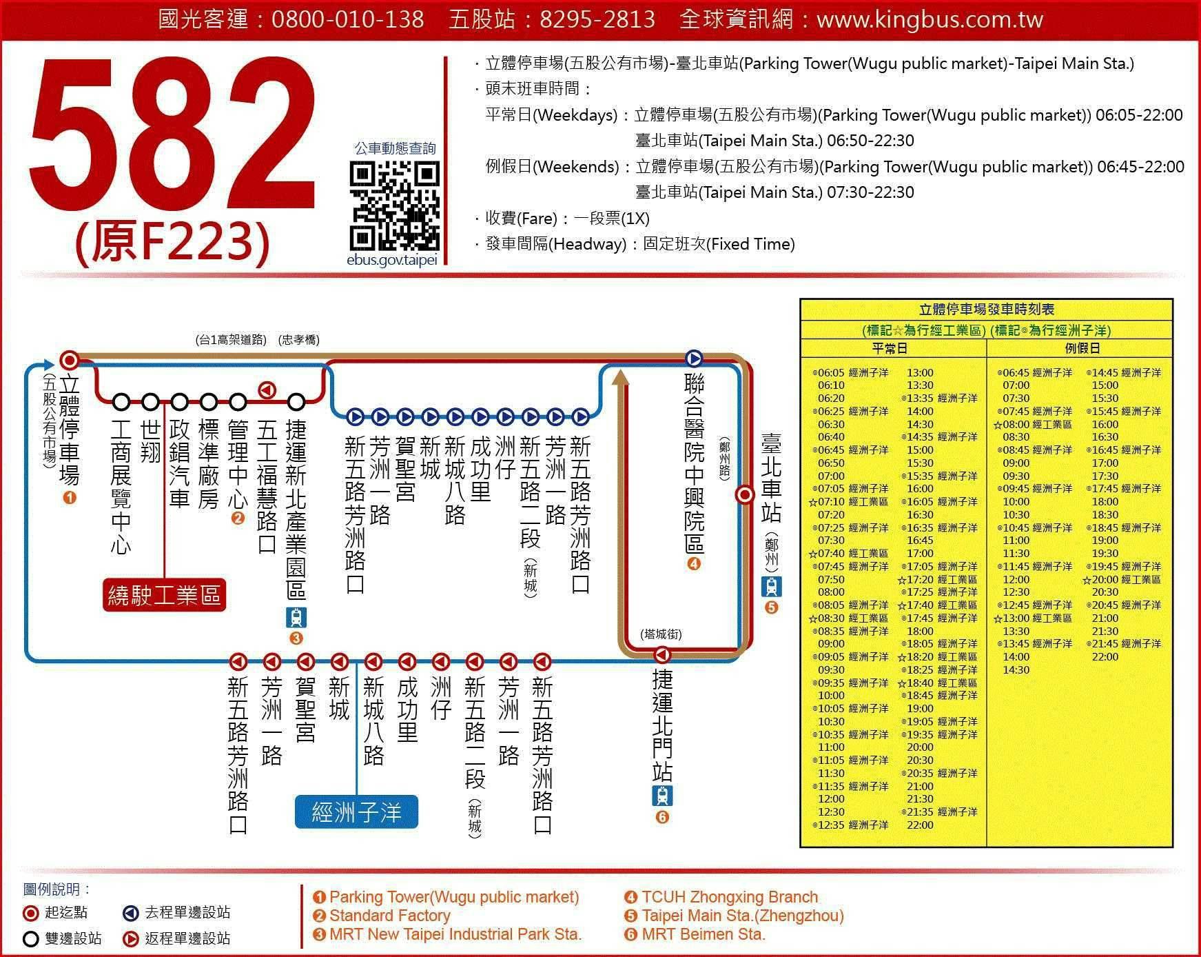 582 ZhouziyangRoute Map-新北市 Bus