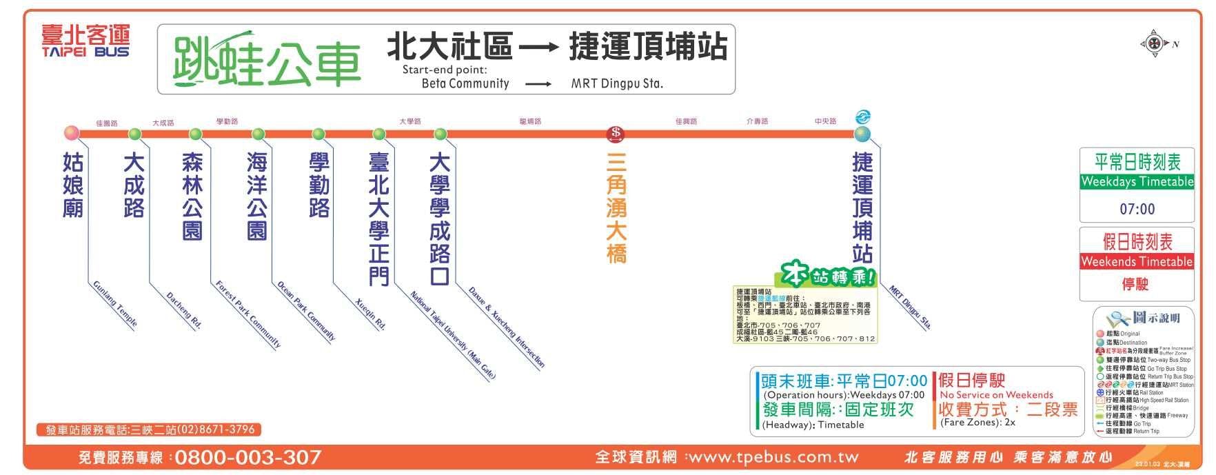 Beta Community - MRT Dingpu Sta.Route Map-新北市 Bus