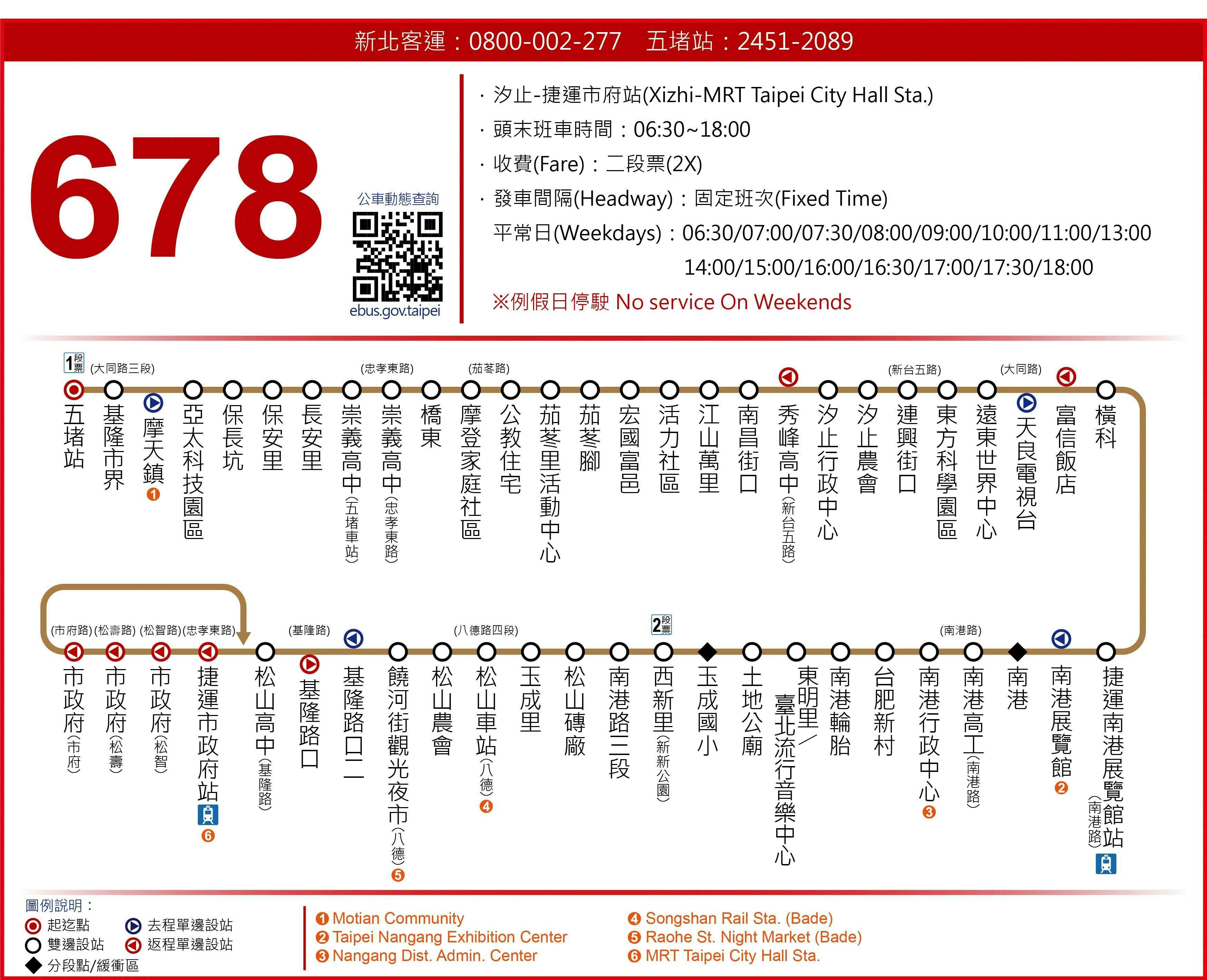 678Route Map-新北市 Bus
