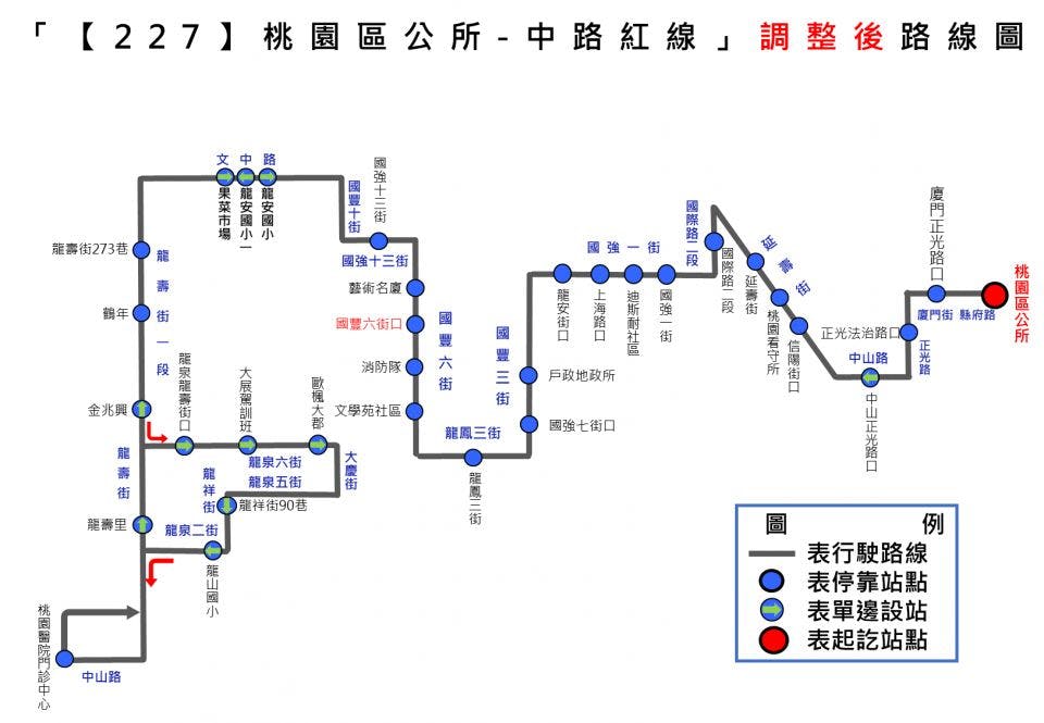 227Route Map-桃園 Bus