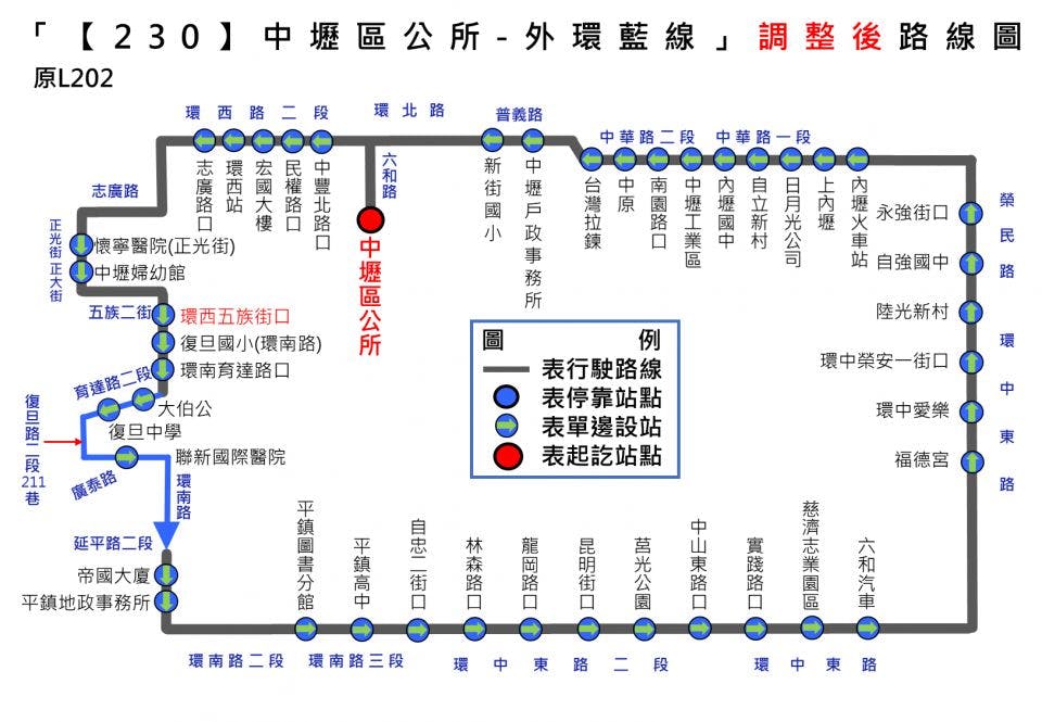 230Route Map-桃園 Bus