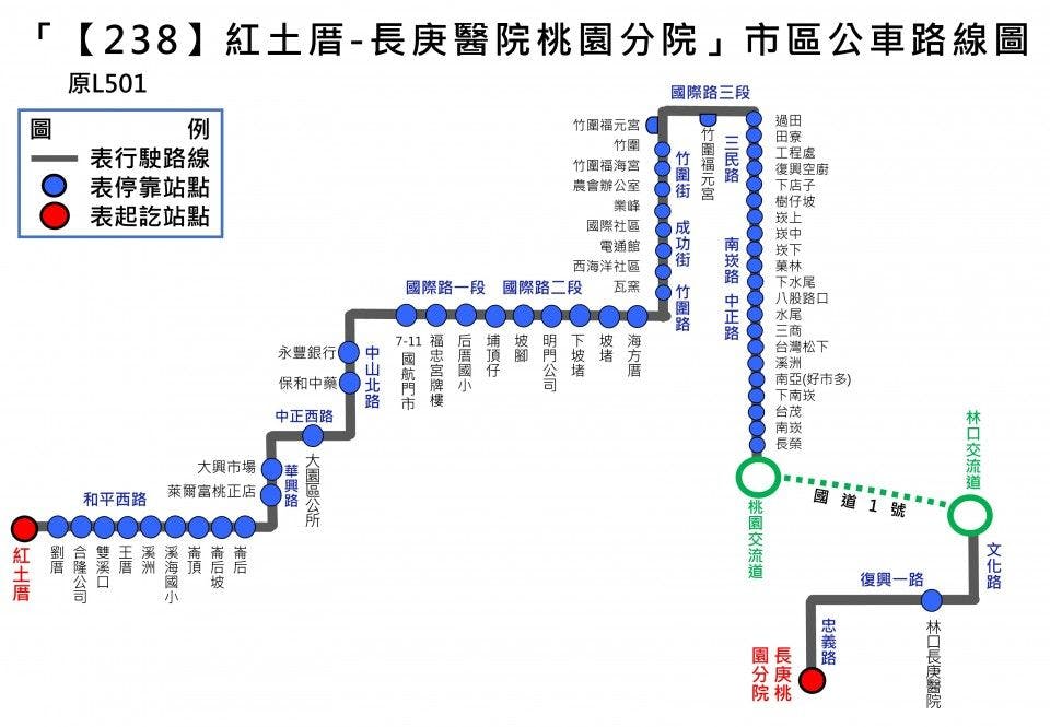 238Route Map-桃園 Bus