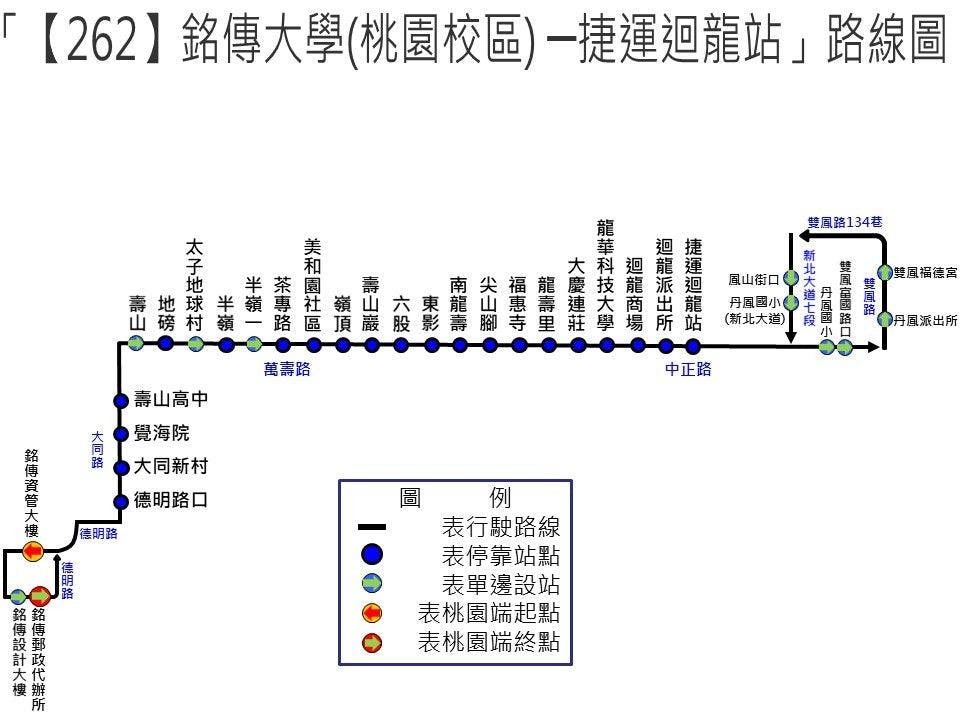 262Route Map-桃園 Bus