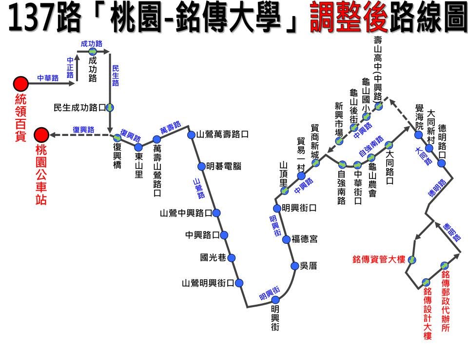 137Route Map-桃園 Bus
