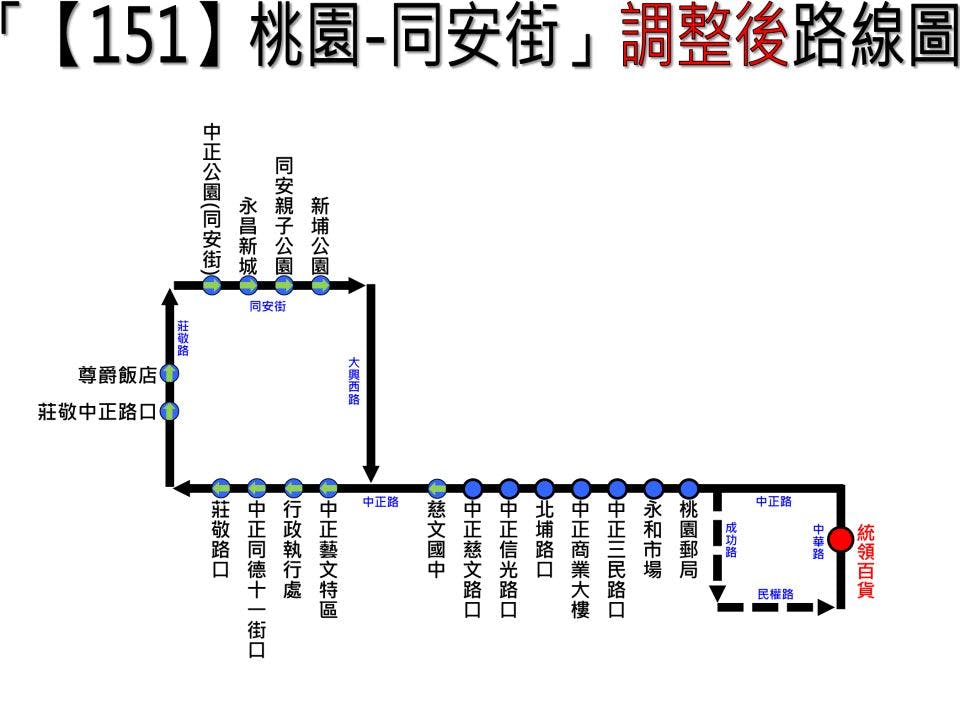 151Route Map-桃園 Bus