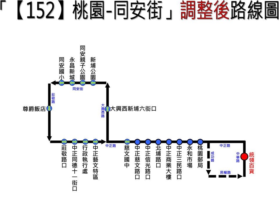 152Route Map-桃園 Bus