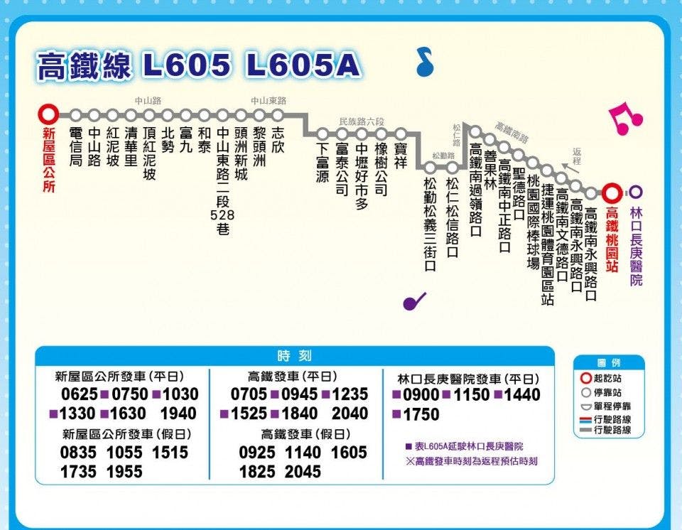 L605ARoute Map-桃園 Bus